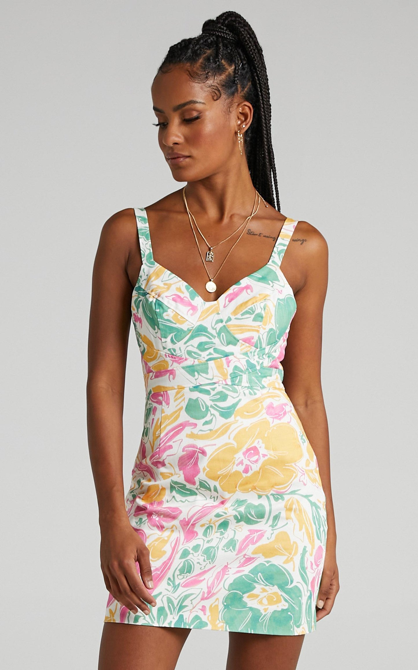 Argel Dress in Electric Floral