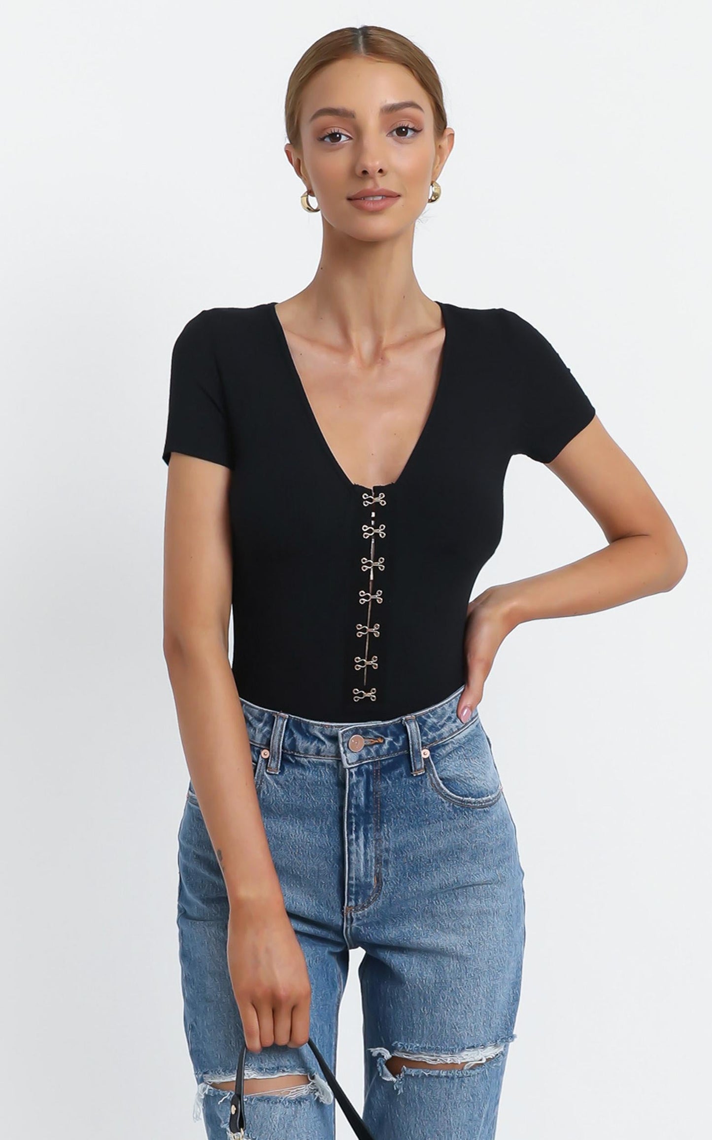 Ariadne Bodysuit in Black