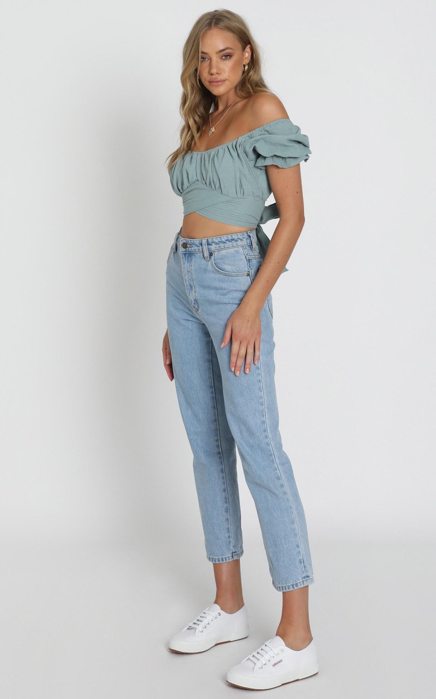 Arielle Crop Top in Sage