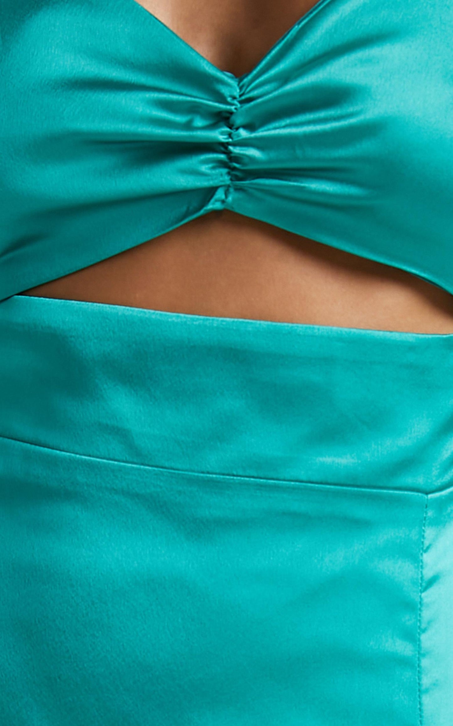 Arwen Dress in Jade Satin