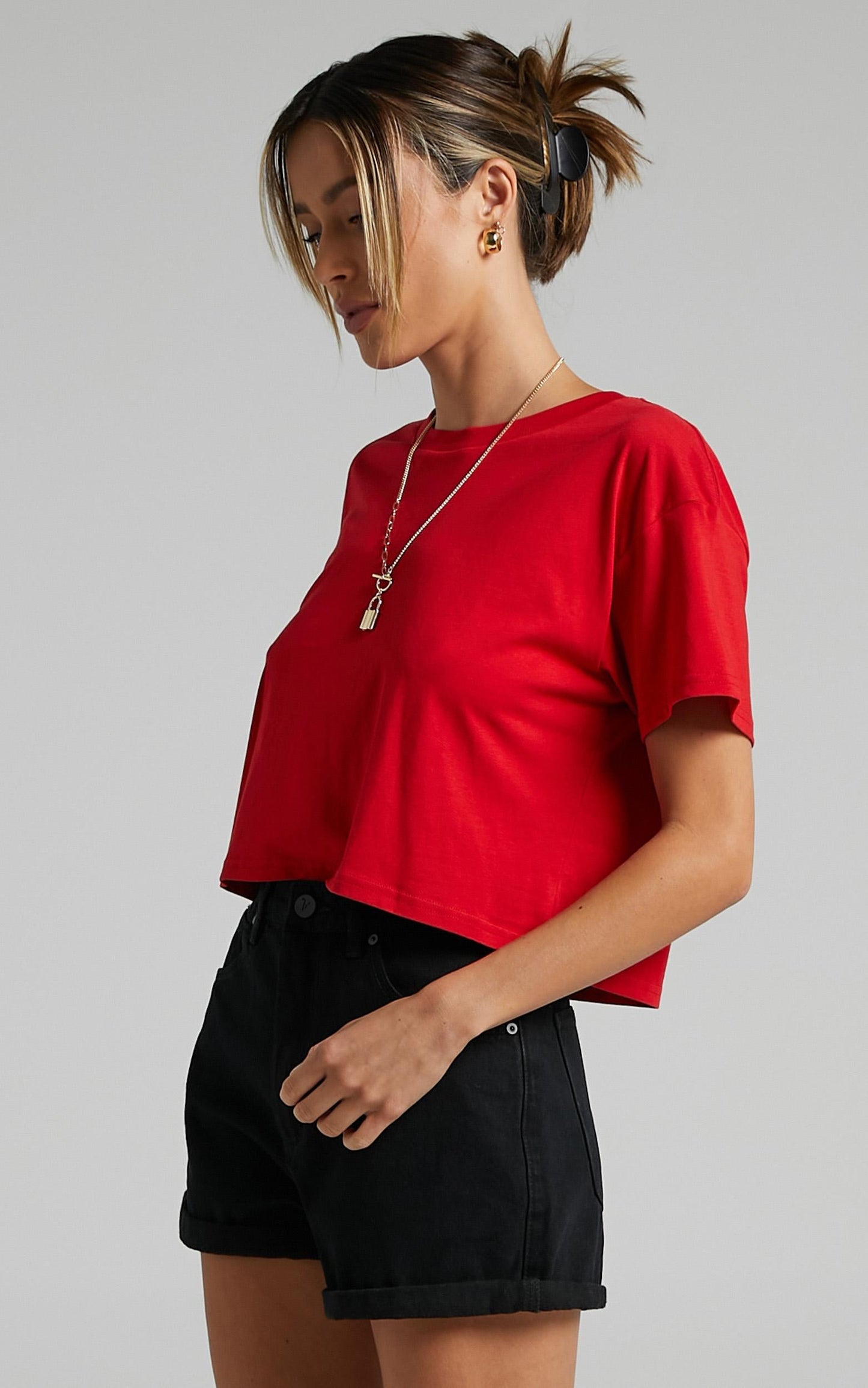 AS Colour - Crop Tee in Red