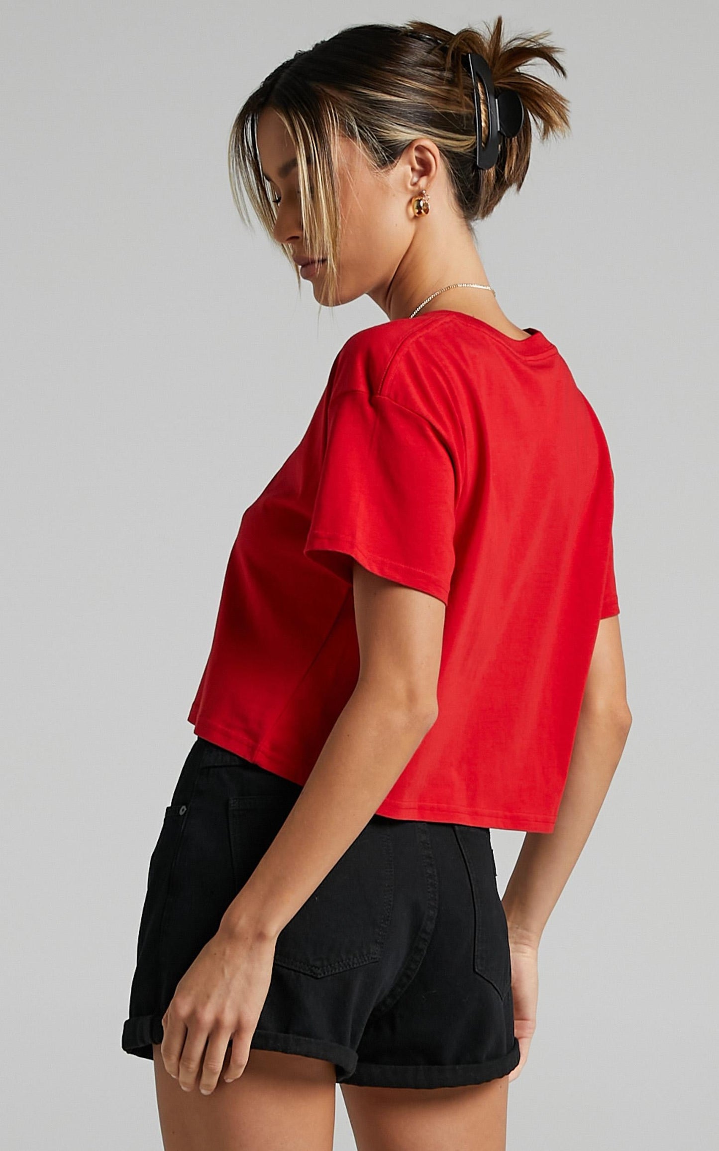 AS Colour - Crop Tee in Red