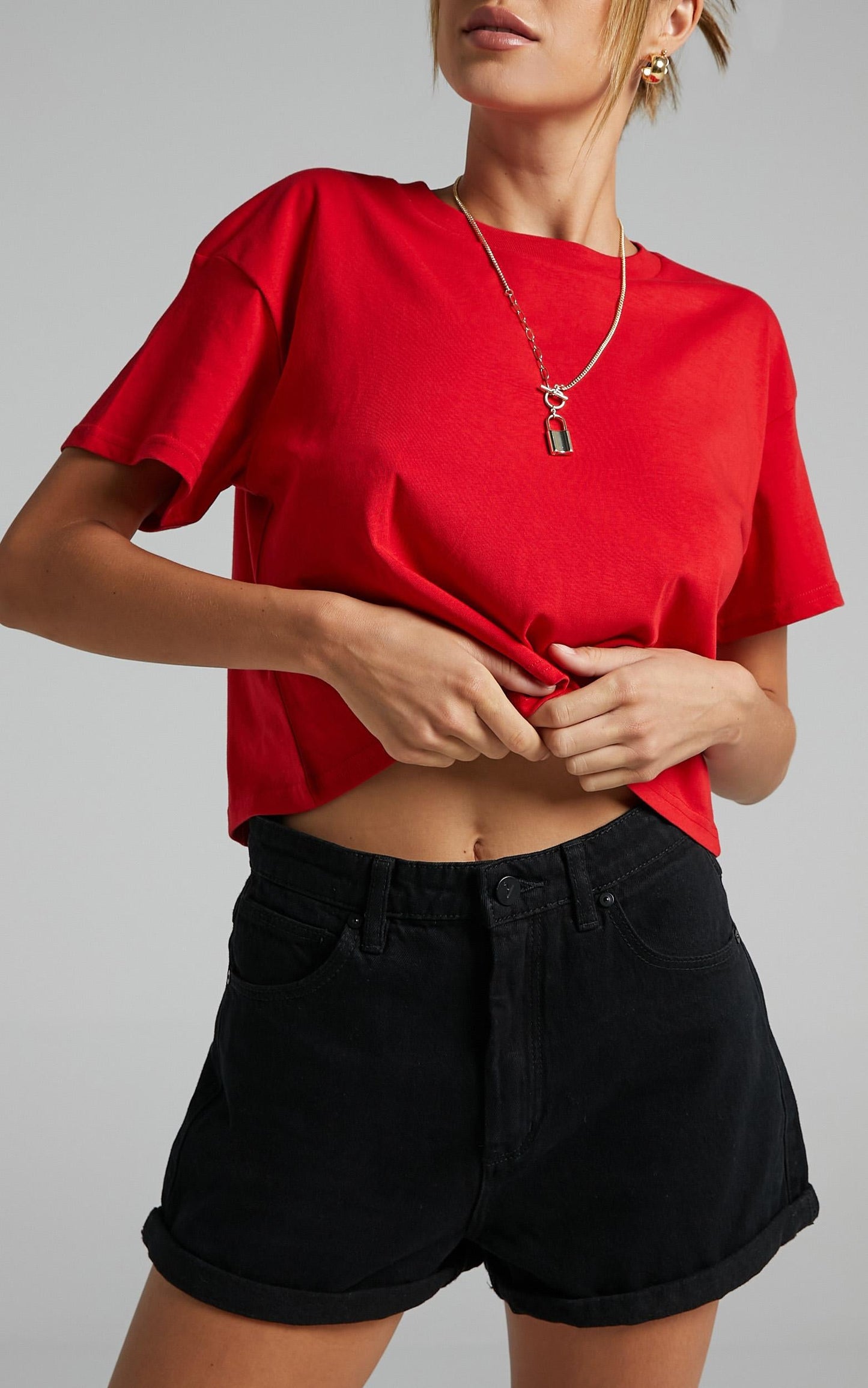 AS Colour - Crop Tee in Red