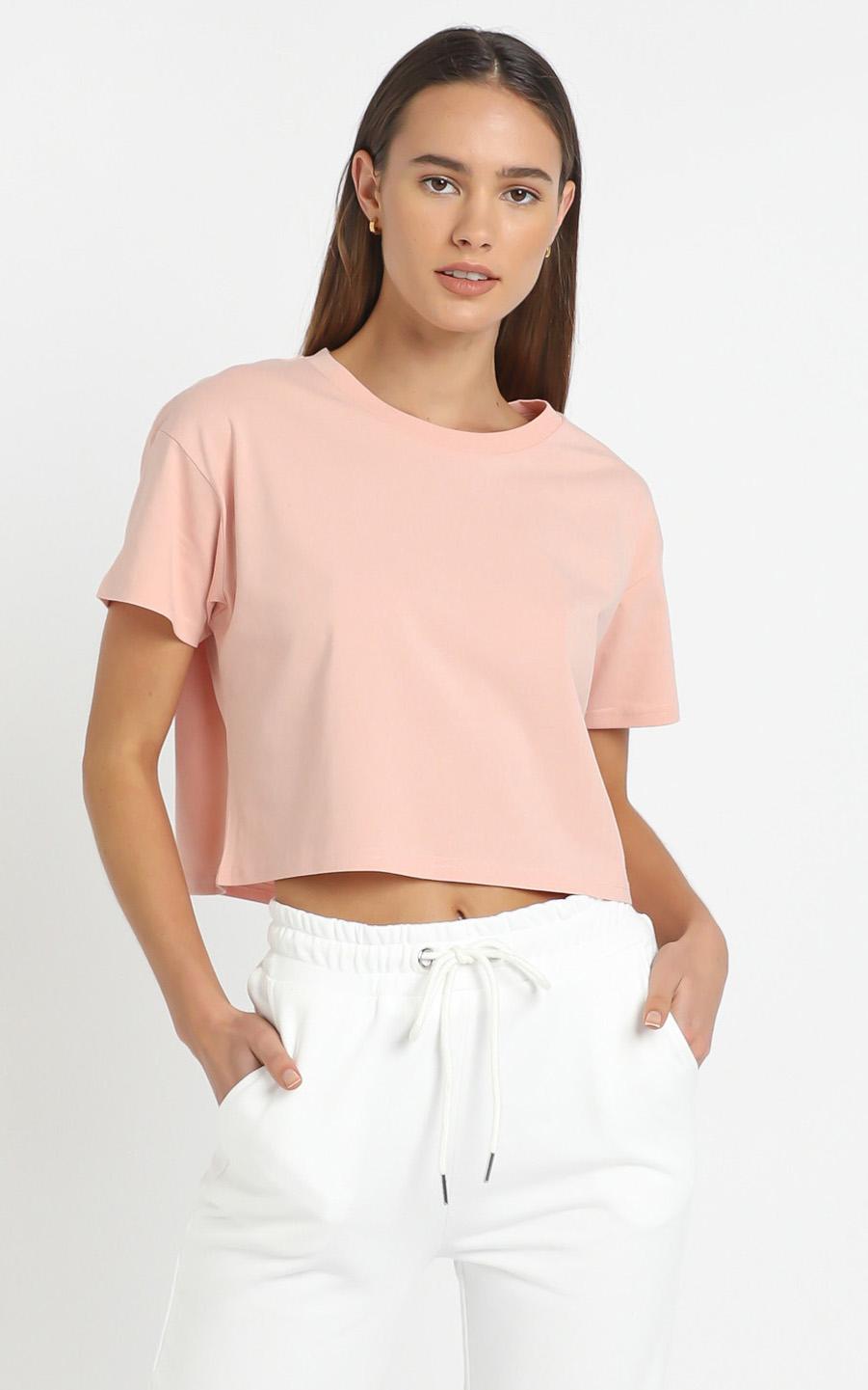 AS Colour - Crop Tee in Pale Pink