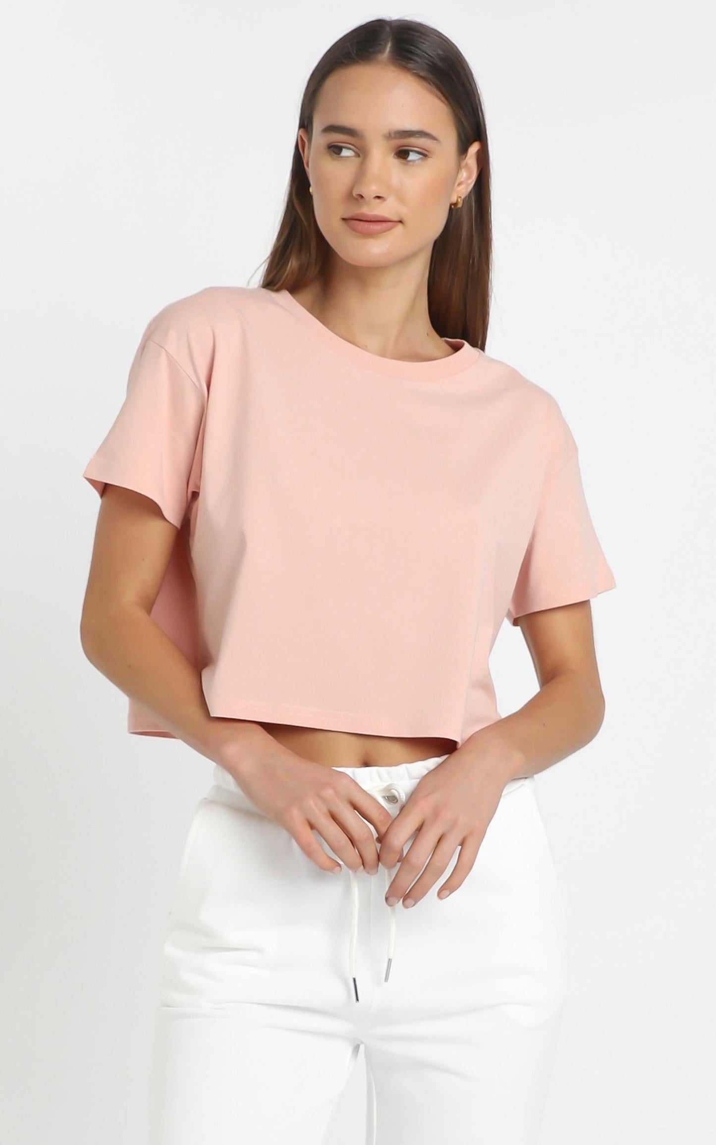 AS Colour - Crop Tee in Pale Pink