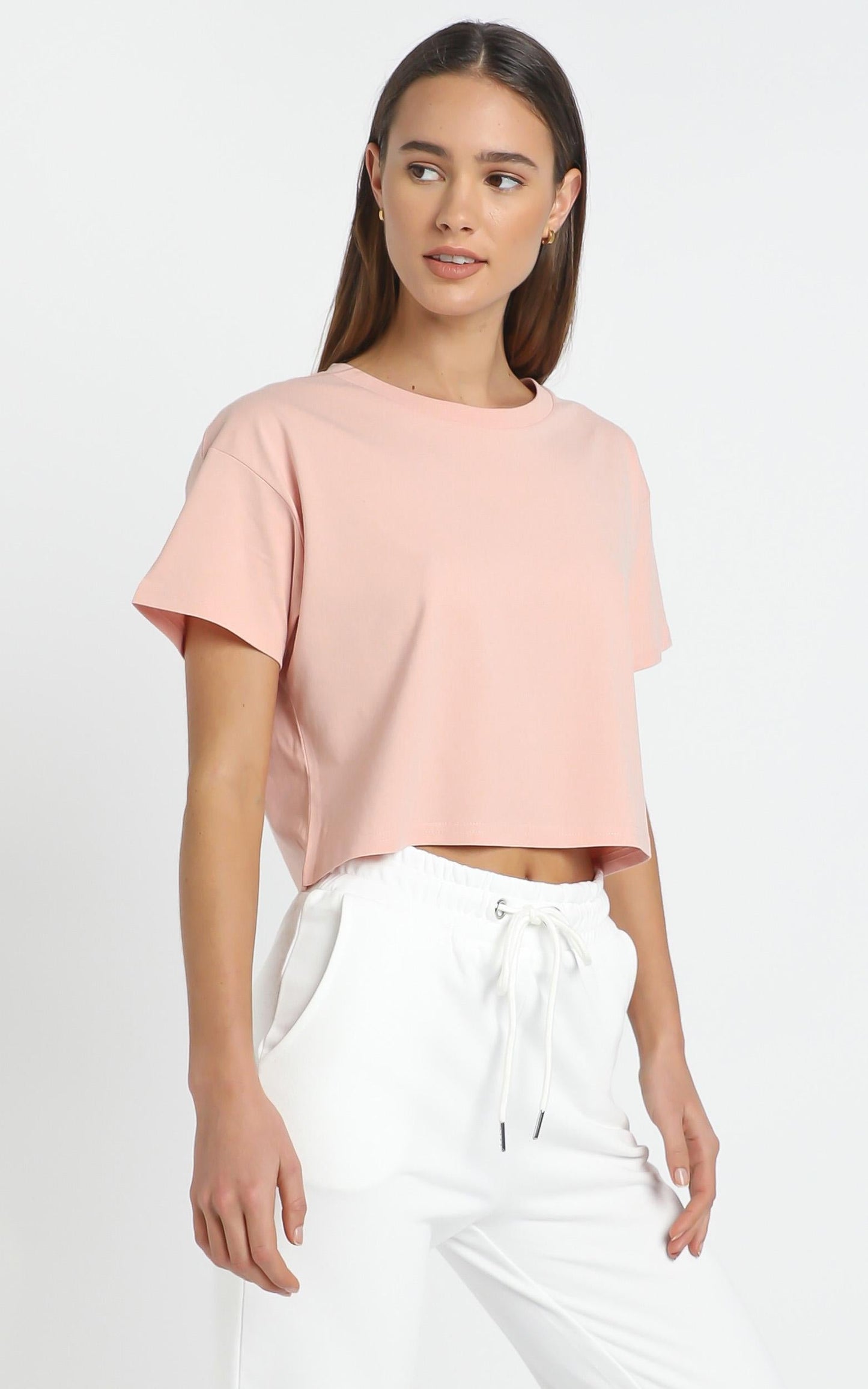 AS Colour - Crop Tee in Pale Pink
