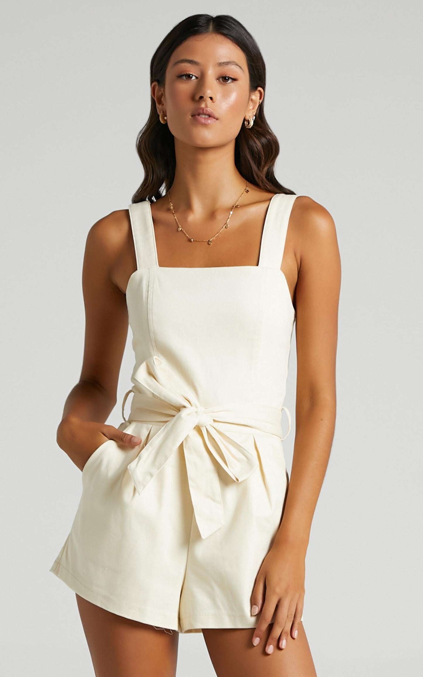 Aspatria Playsuit in Beige