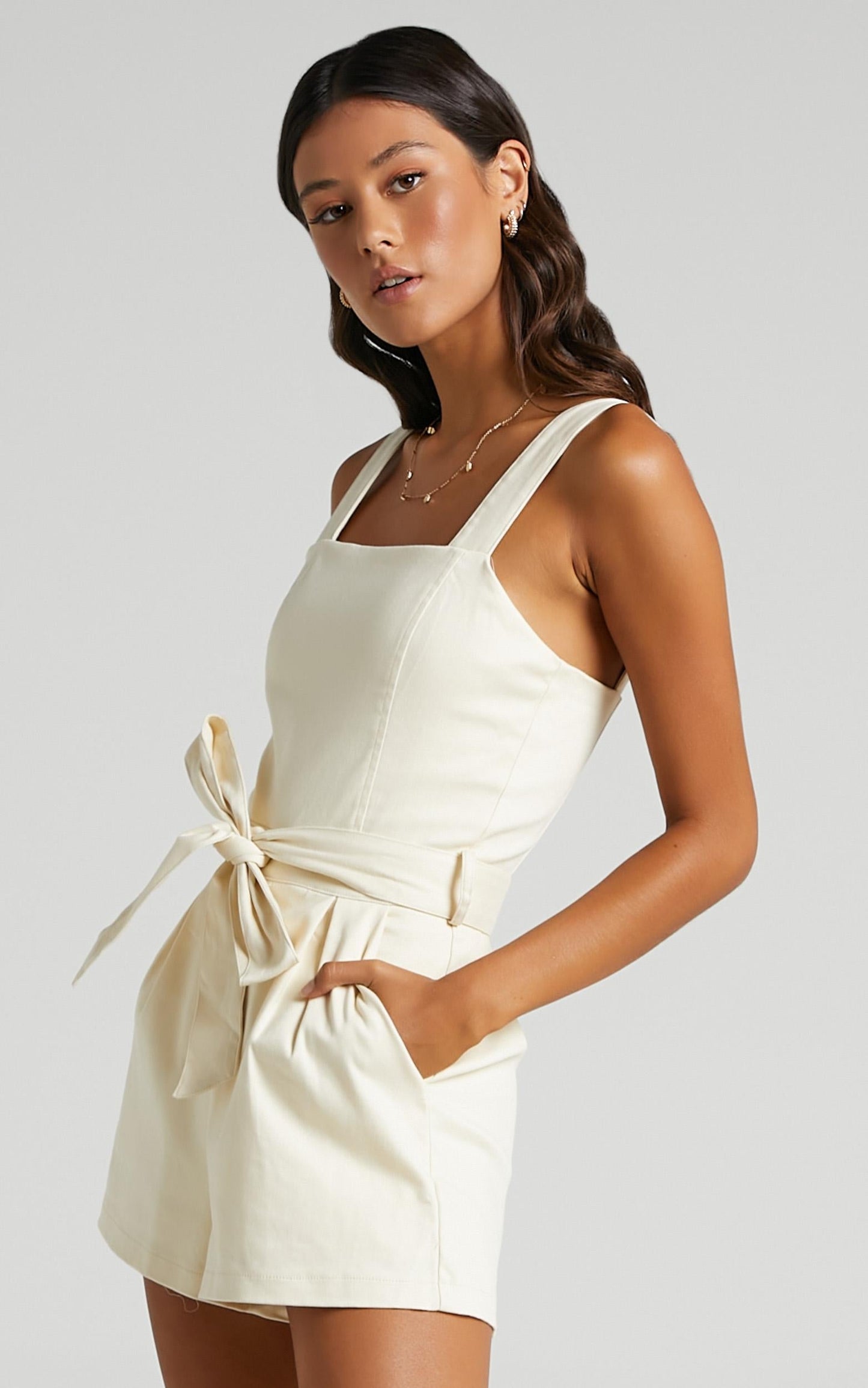 Aspatria Playsuit in Beige