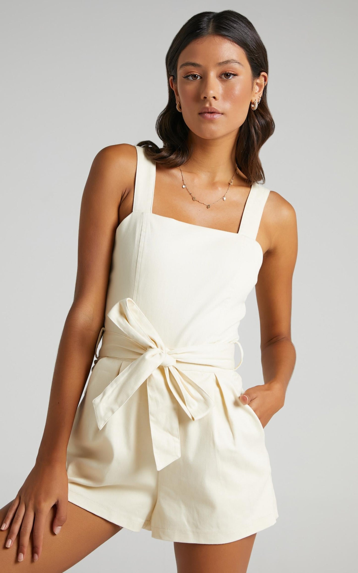 Aspatria Playsuit in Beige