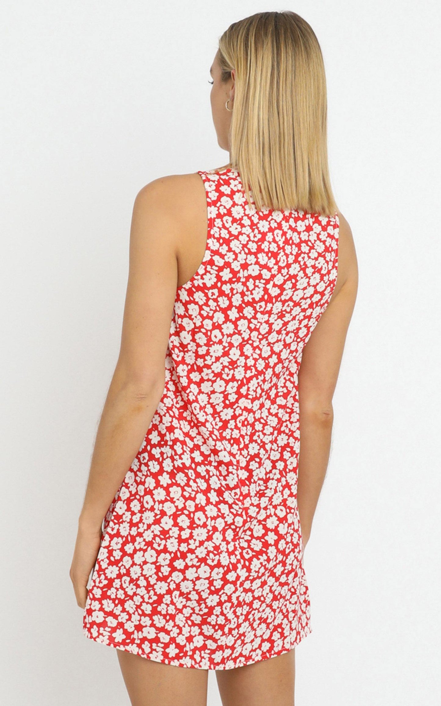 Aster Dress in Red Floral