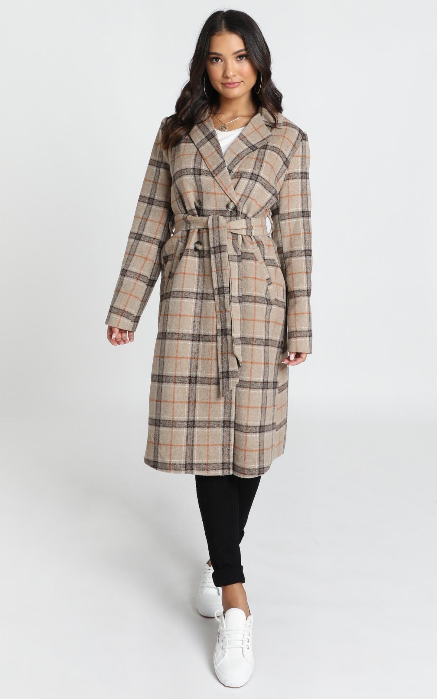 Atlanta Coat in Brown Check
