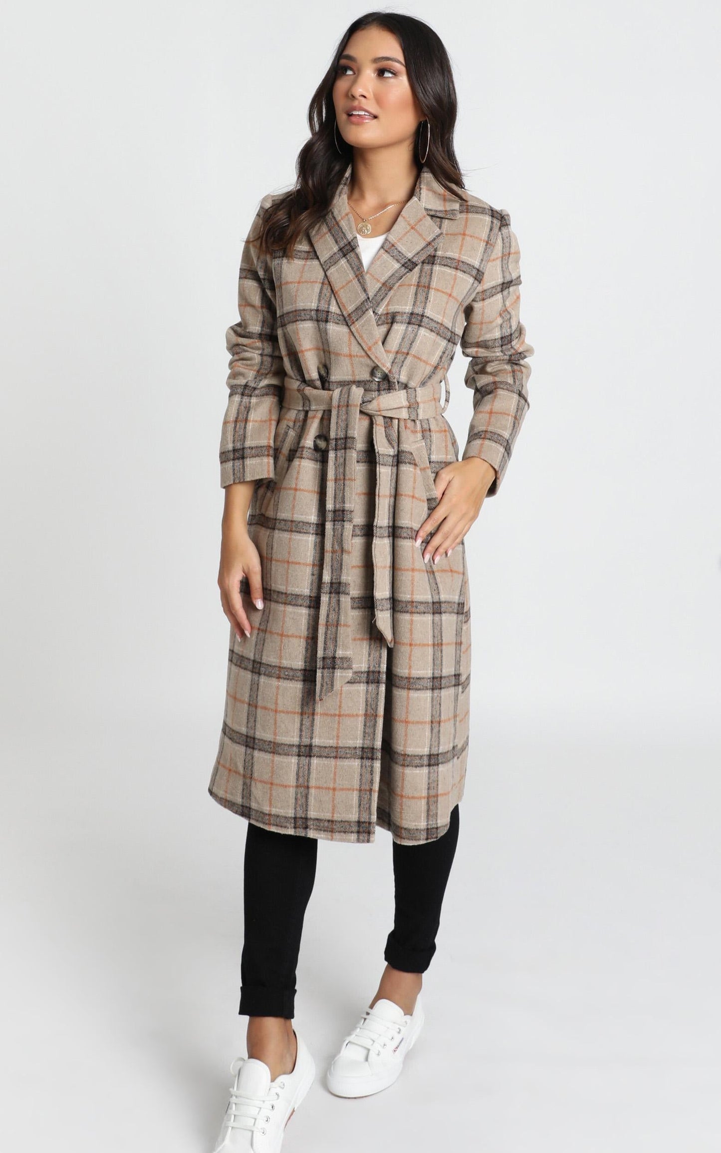 Atlanta Coat in Brown Check