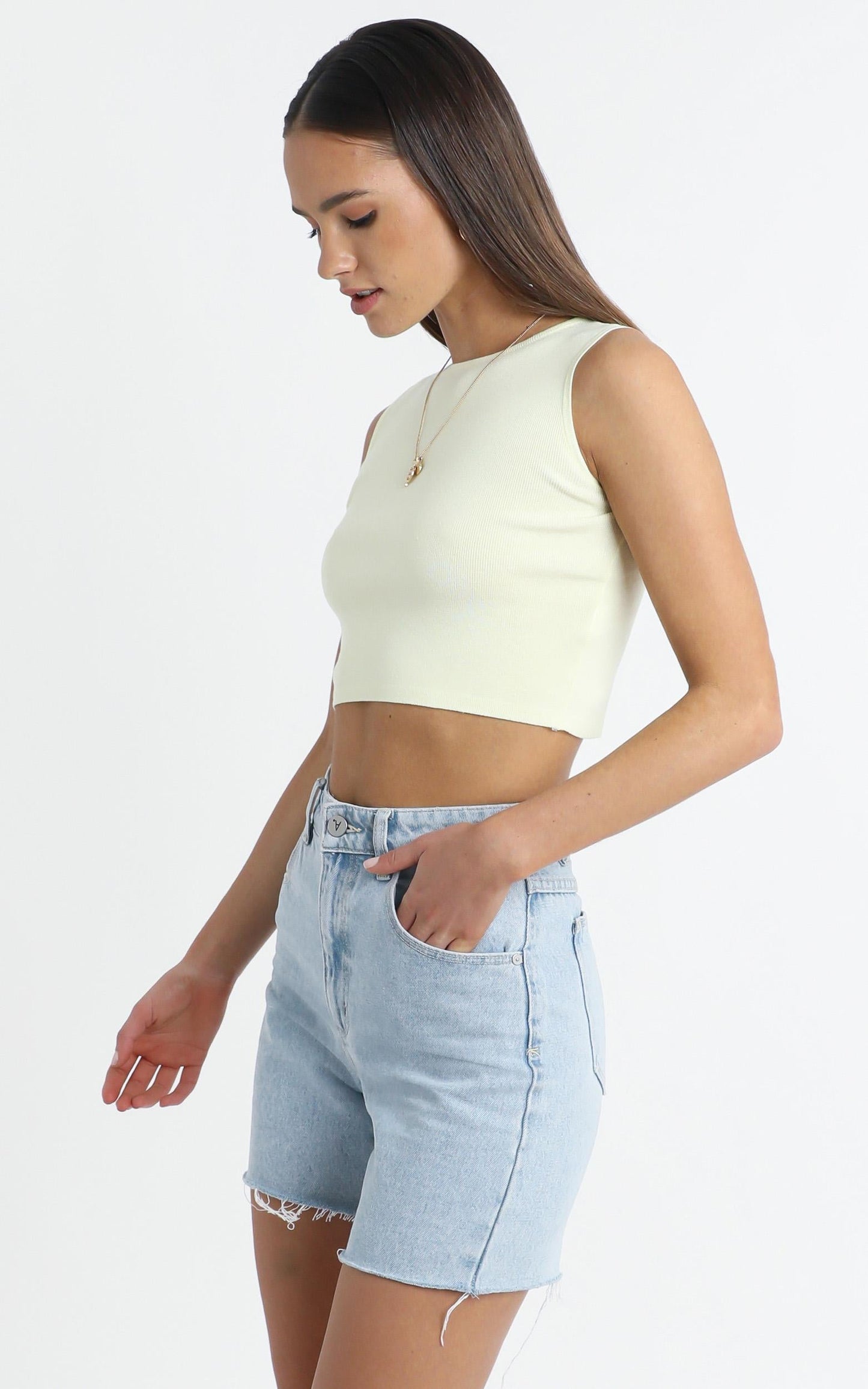Auburn Tank in Pastel Yellow