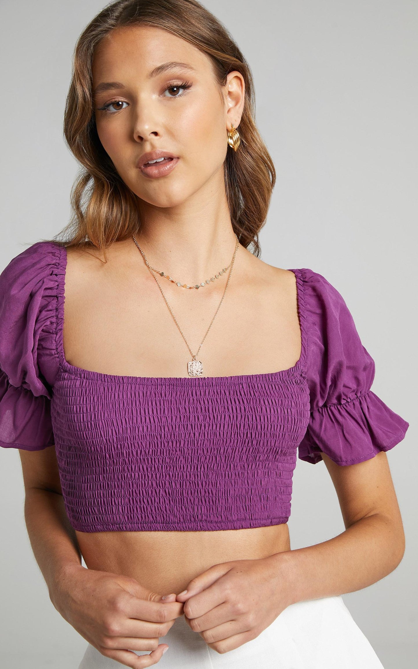Audette Top in Dark Orchid
