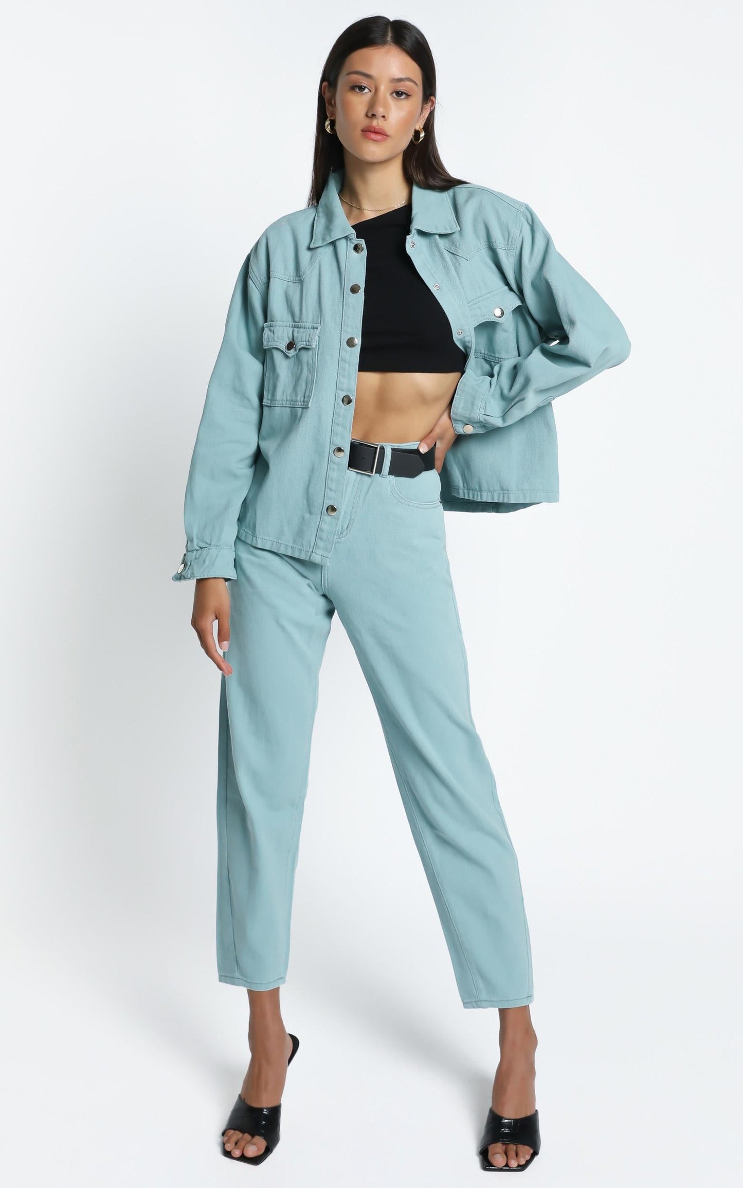 Audra Denim Jeans in Sage