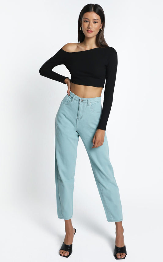 Audra Denim Jeans in Sage