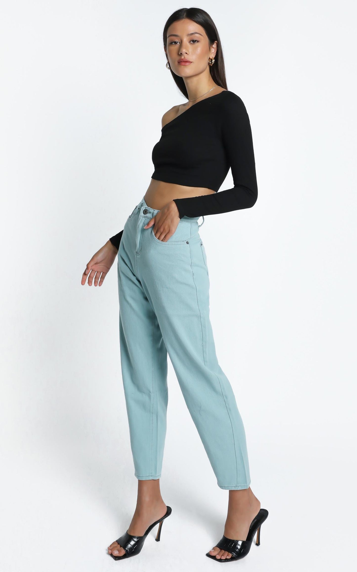 Audra Denim Jeans in Sage