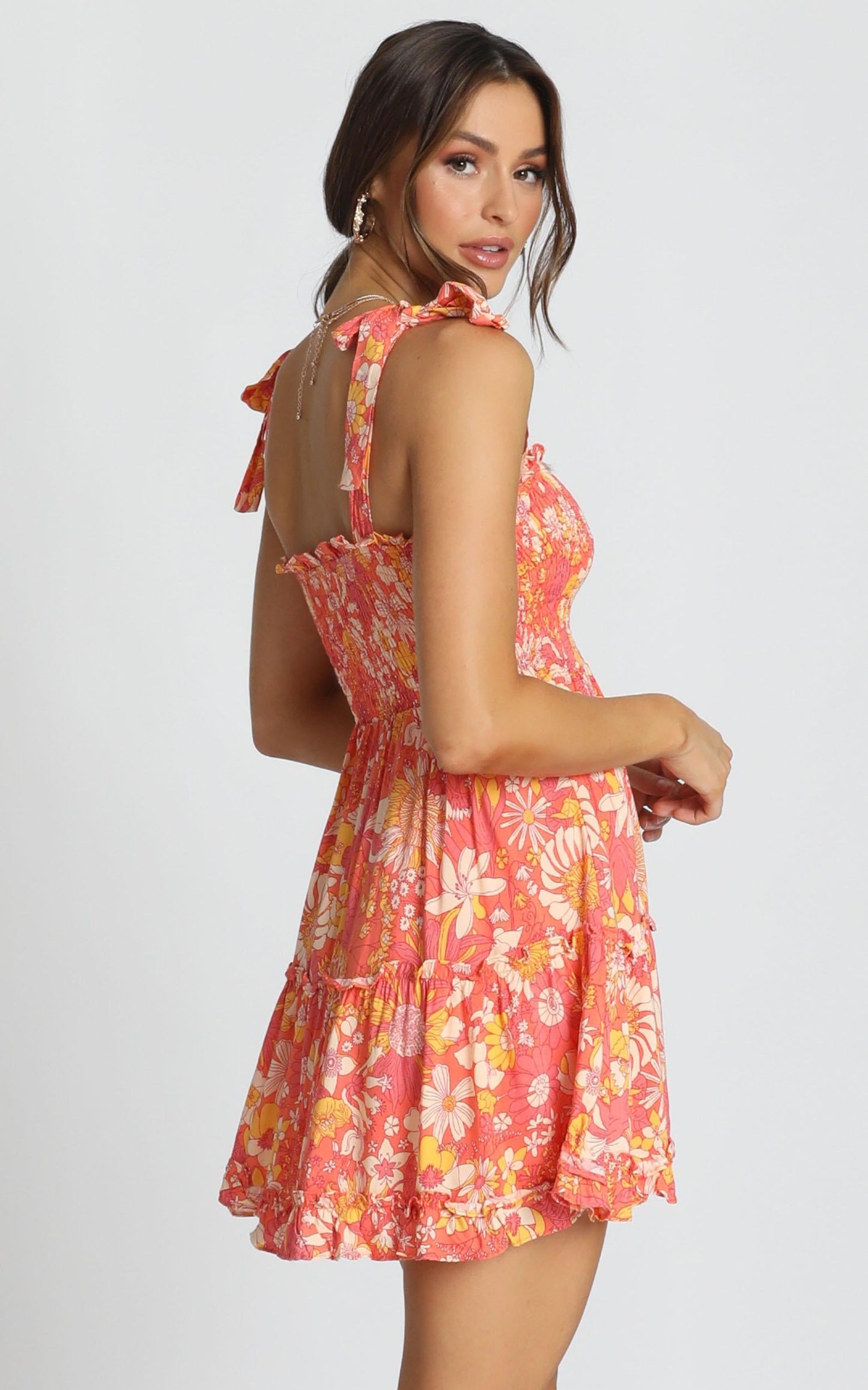 Austin Dress In Red Floral