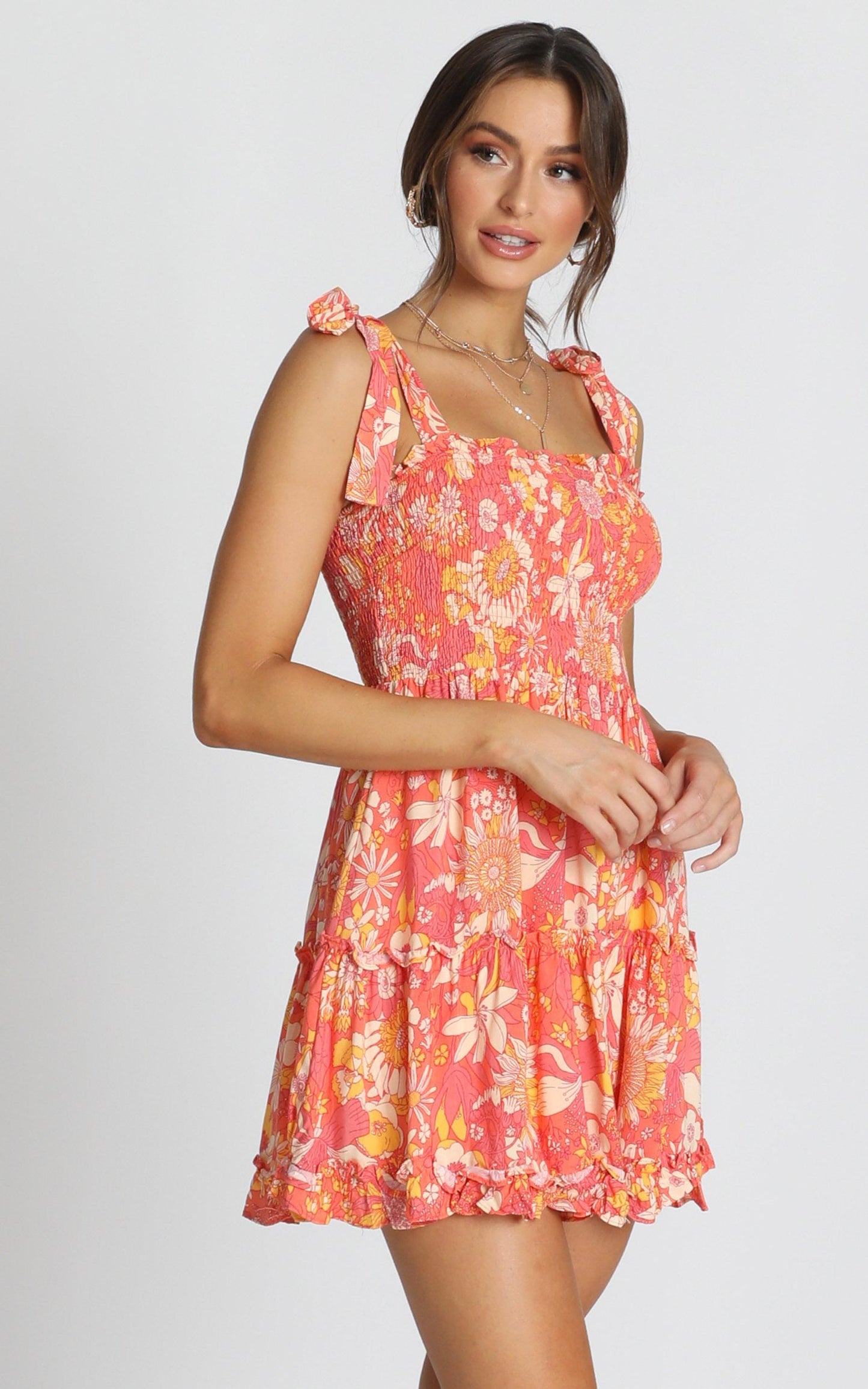 Austin Dress In Red Floral
