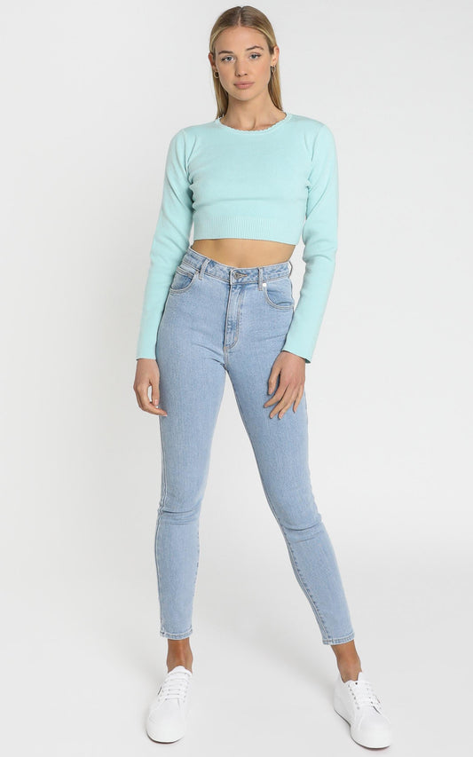 Amare Knit Top in Sea Blue