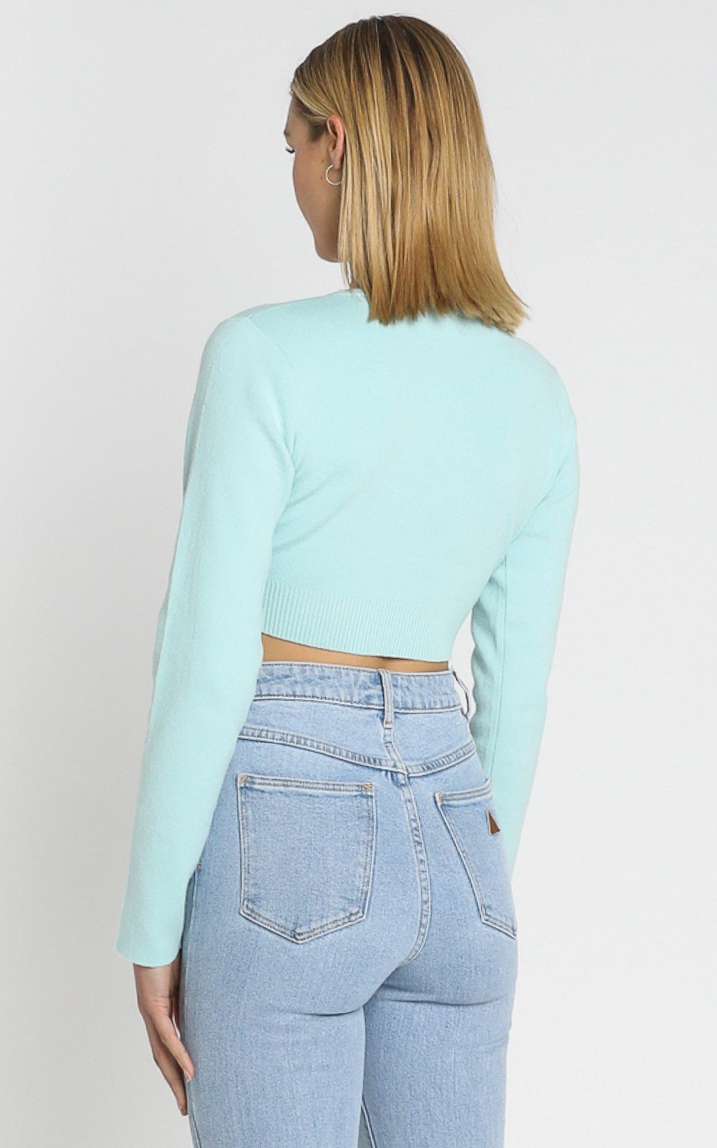 Amare Knit Top in Sea Blue