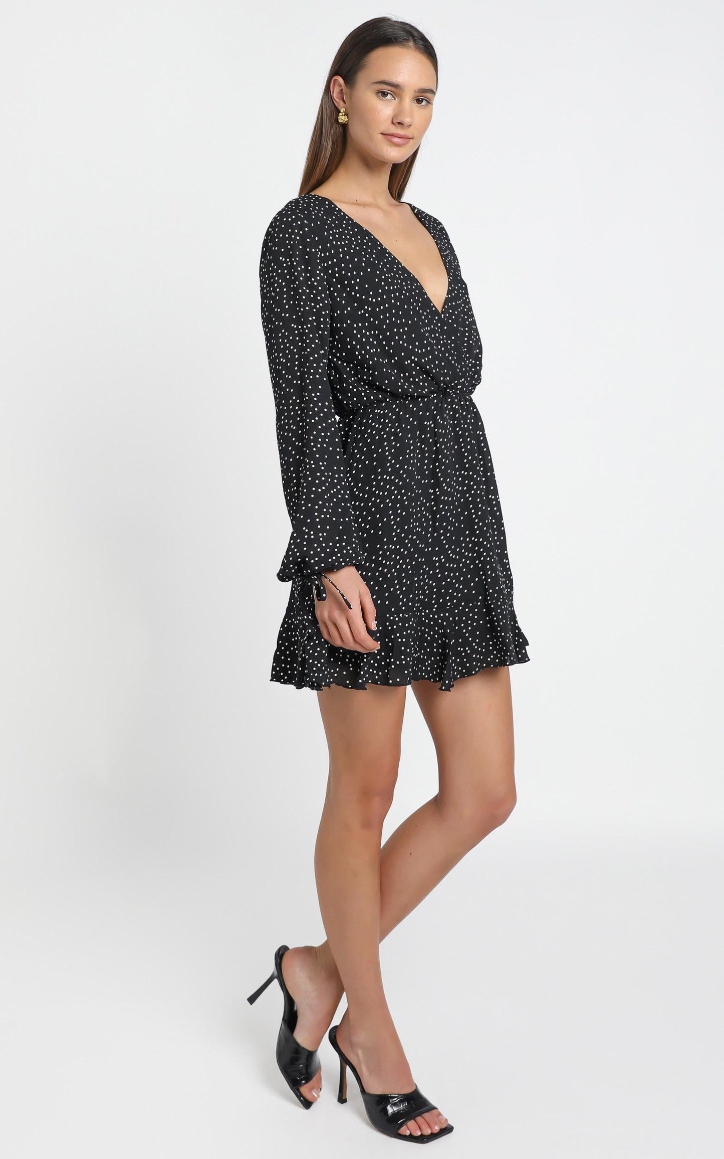 Keep It Smart Dress in Black Polka