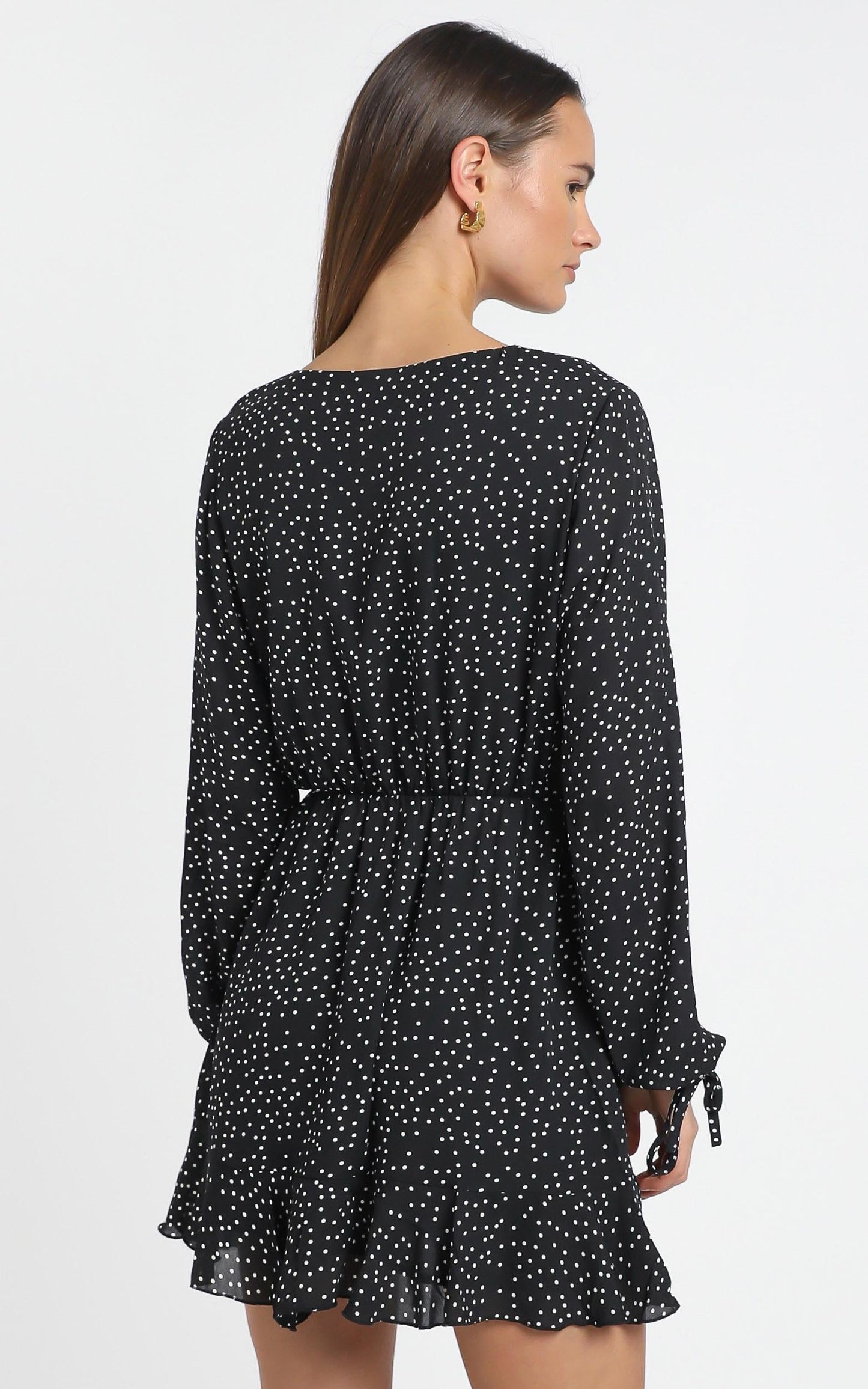 Keep It Smart Dress in Black Polka