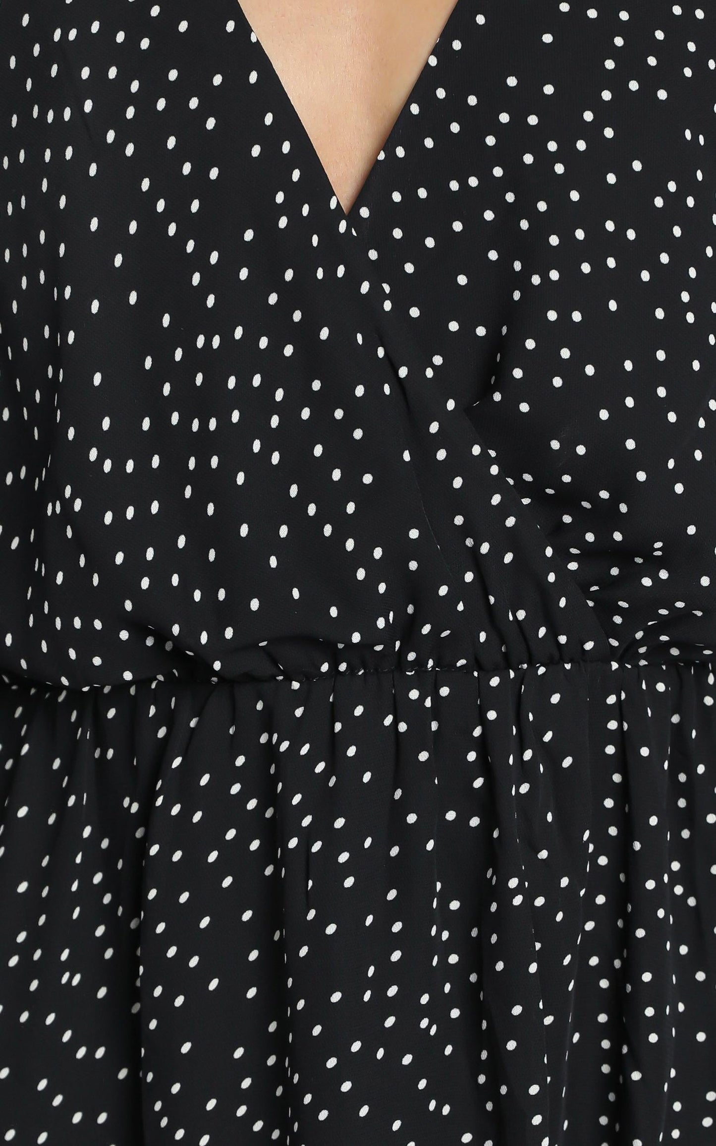 Keep It Smart Dress in Black Polka