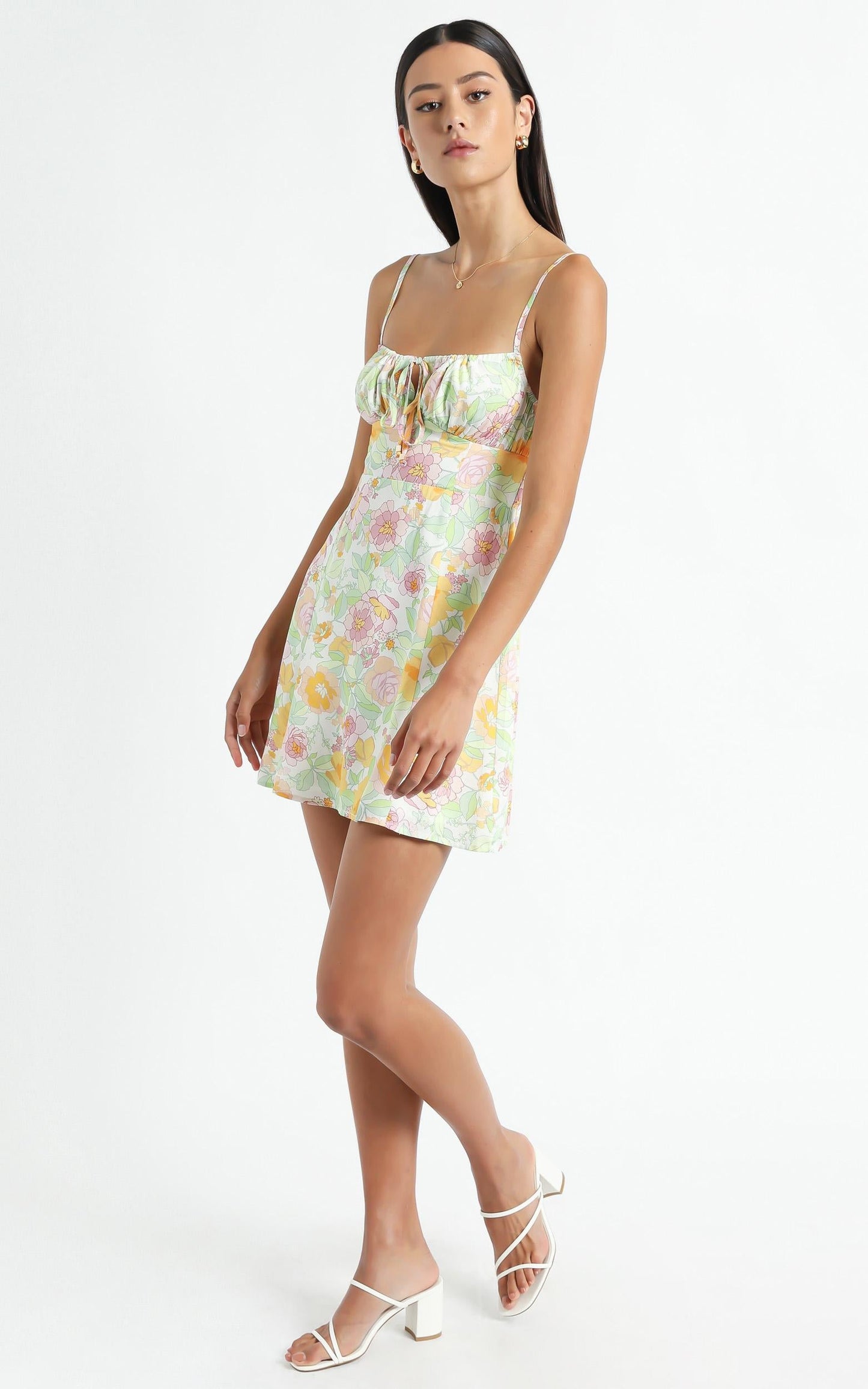 Barreta Dress in Linear Floral