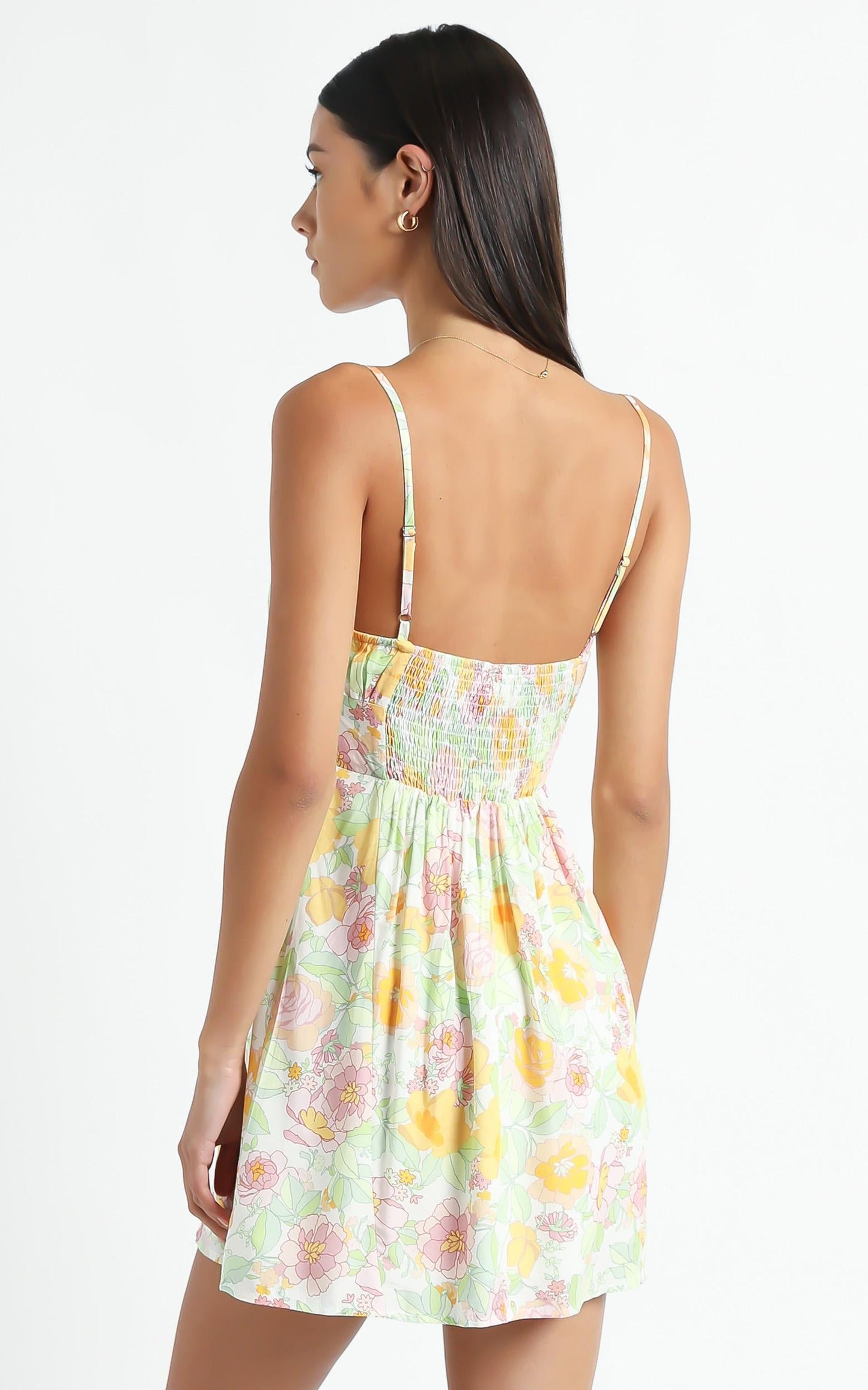 Barreta Dress in Linear Floral