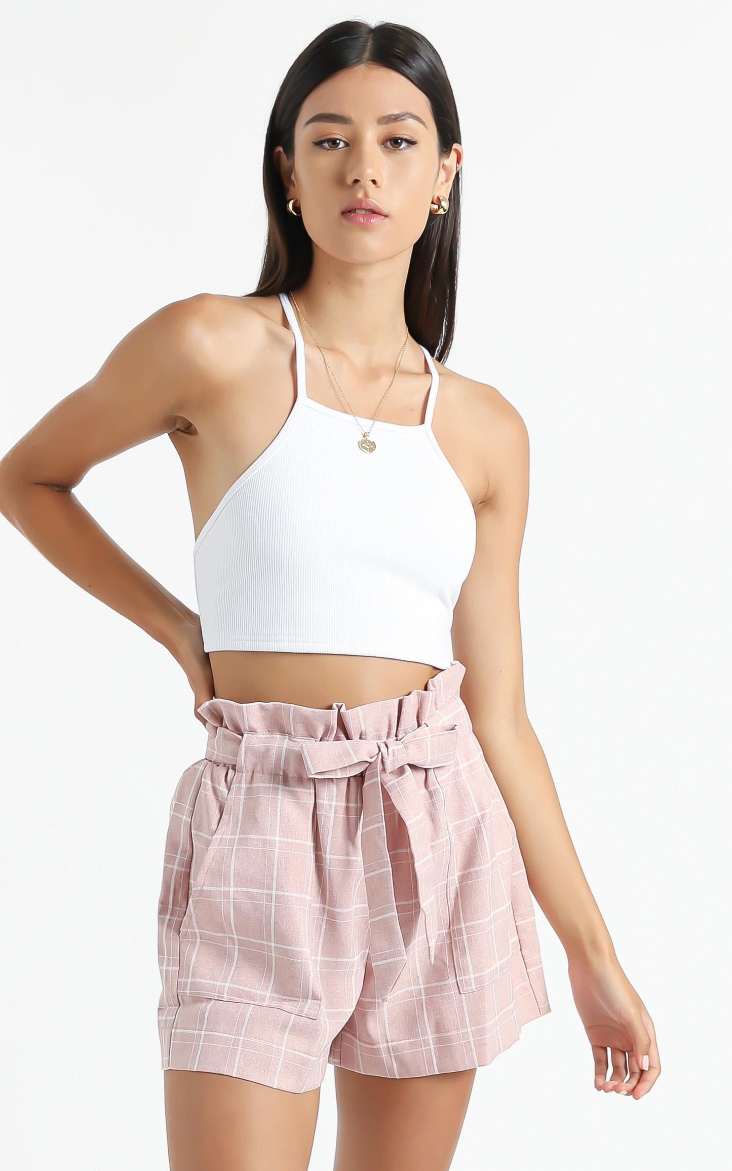 All Rounder Shorts in Blush Check