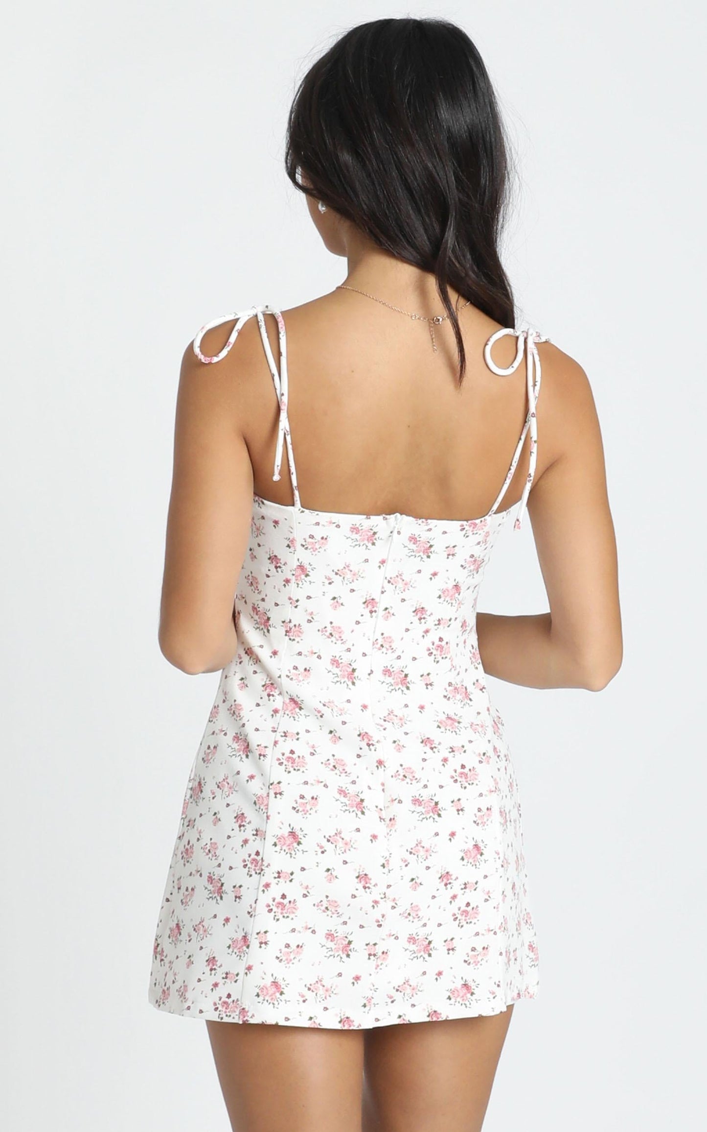 Be My Saviour Dress In White Floral