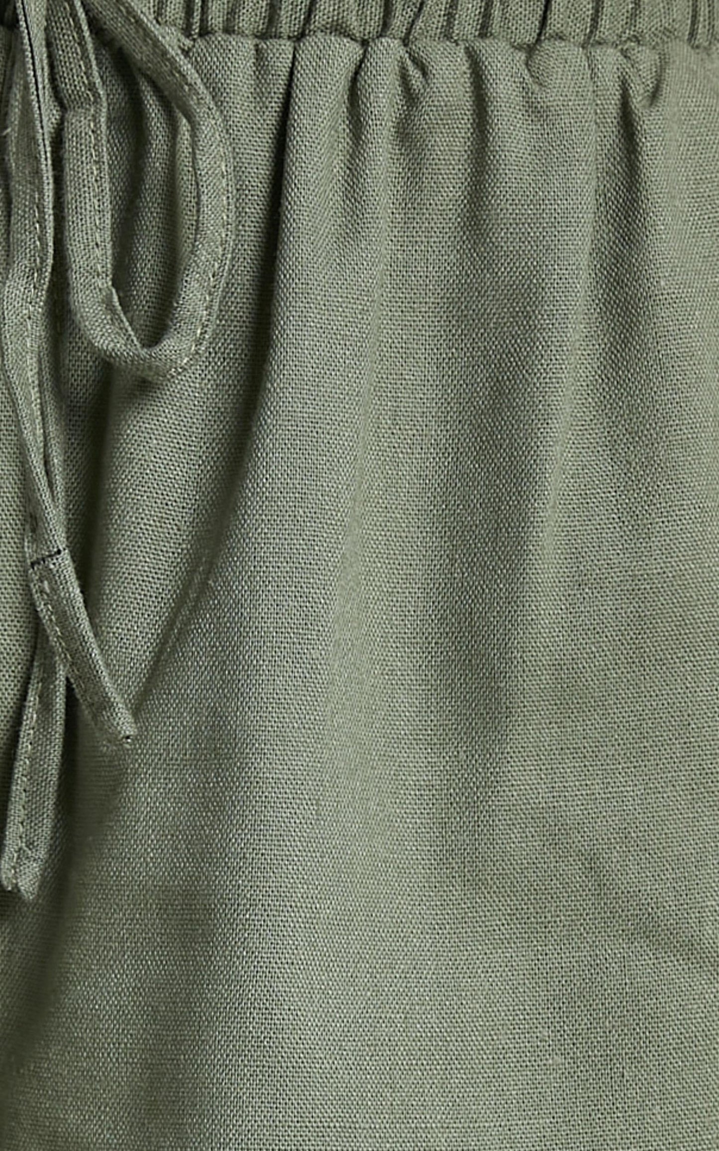 Beach Vibes Shorts in Khaki Linen Look