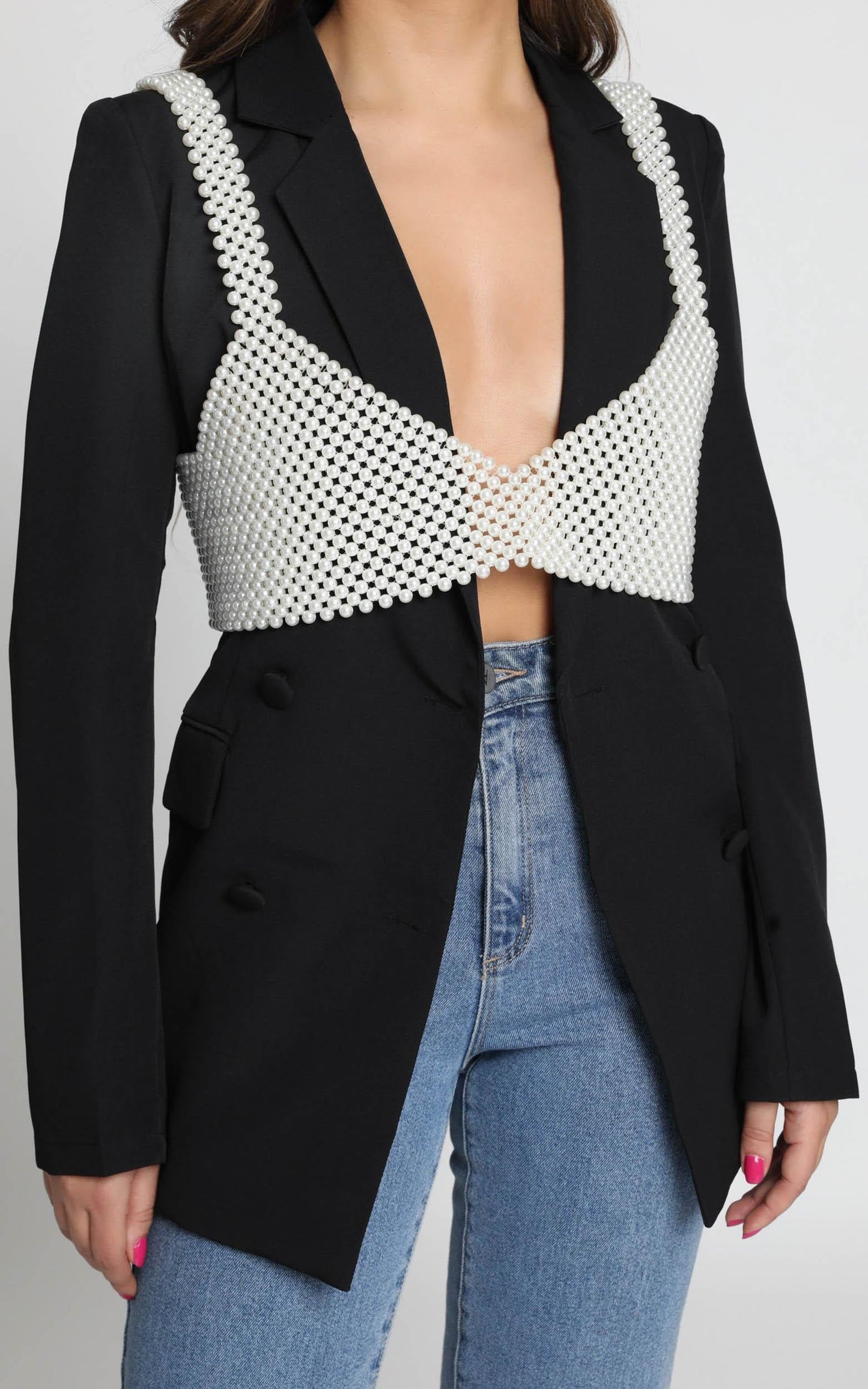 How About Now Pearl Beaded Top