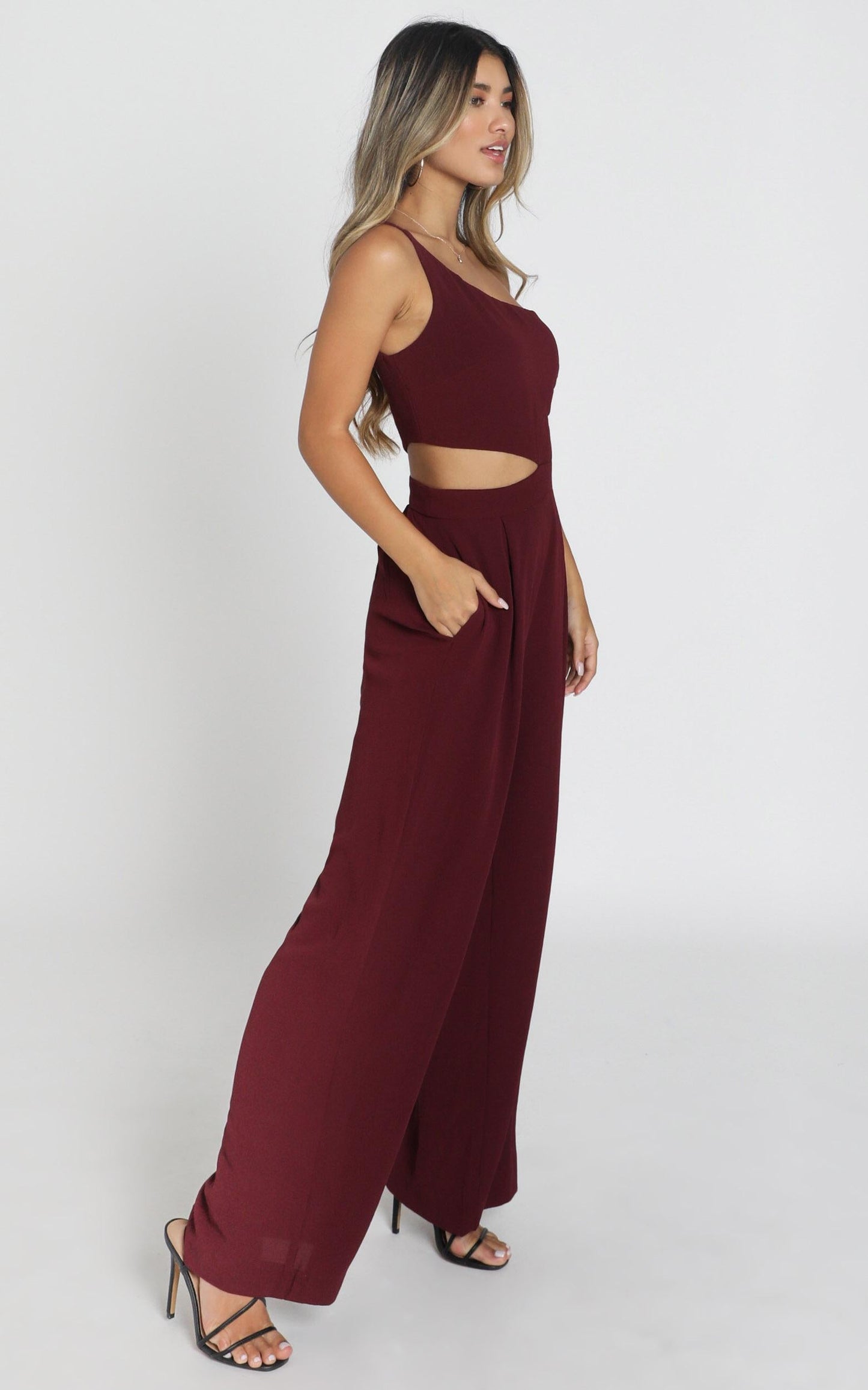 Beautiful Darkness Jumpsuit in Wine