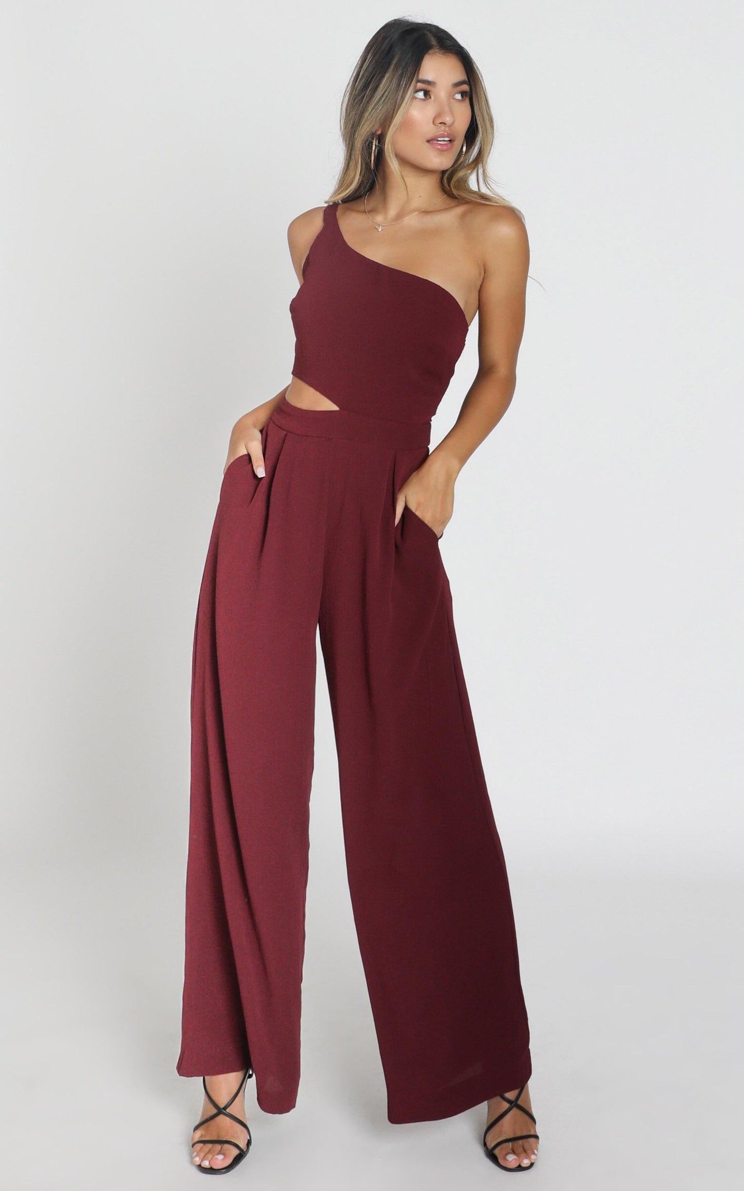 Beautiful Darkness Jumpsuit in Wine