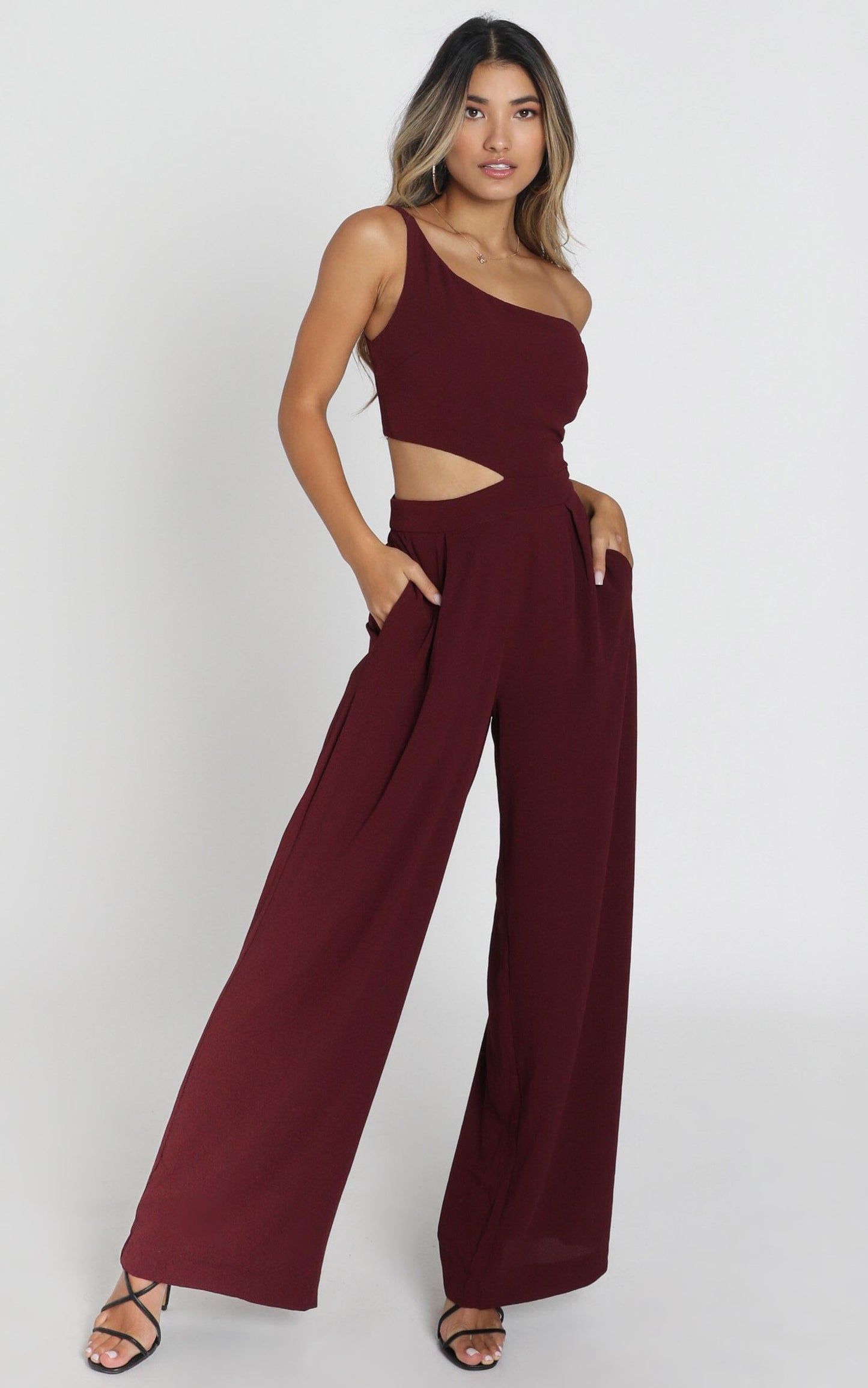 Beautiful Darkness Jumpsuit in Wine