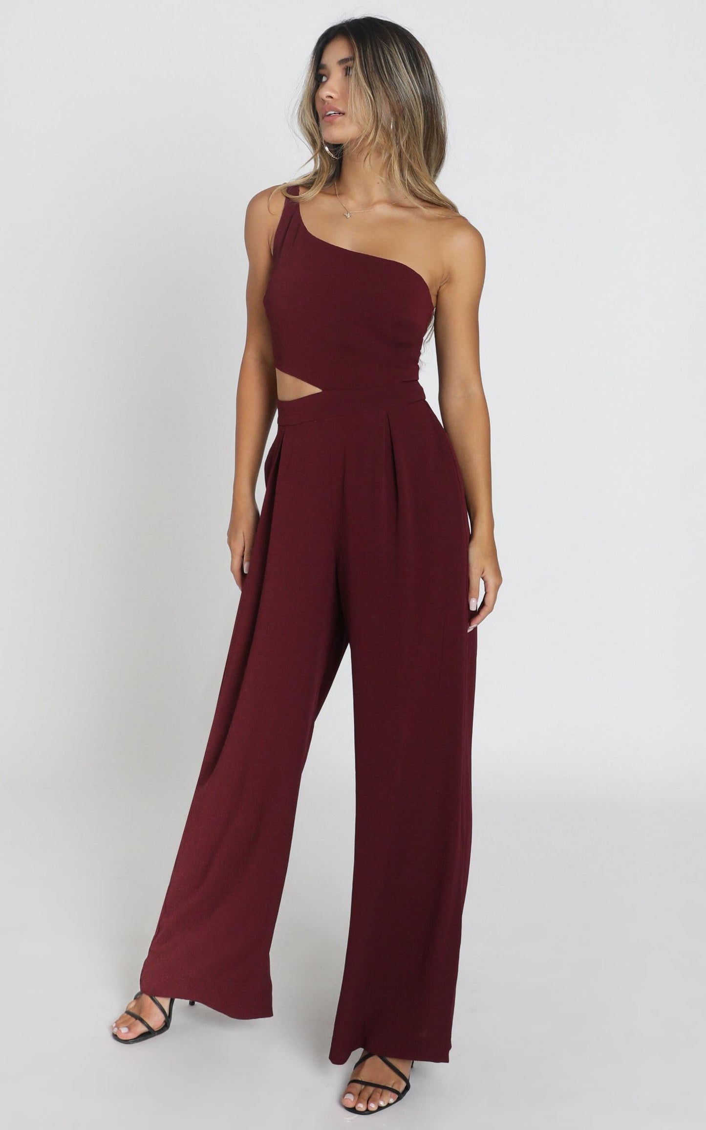 Beautiful Darkness Jumpsuit in Wine