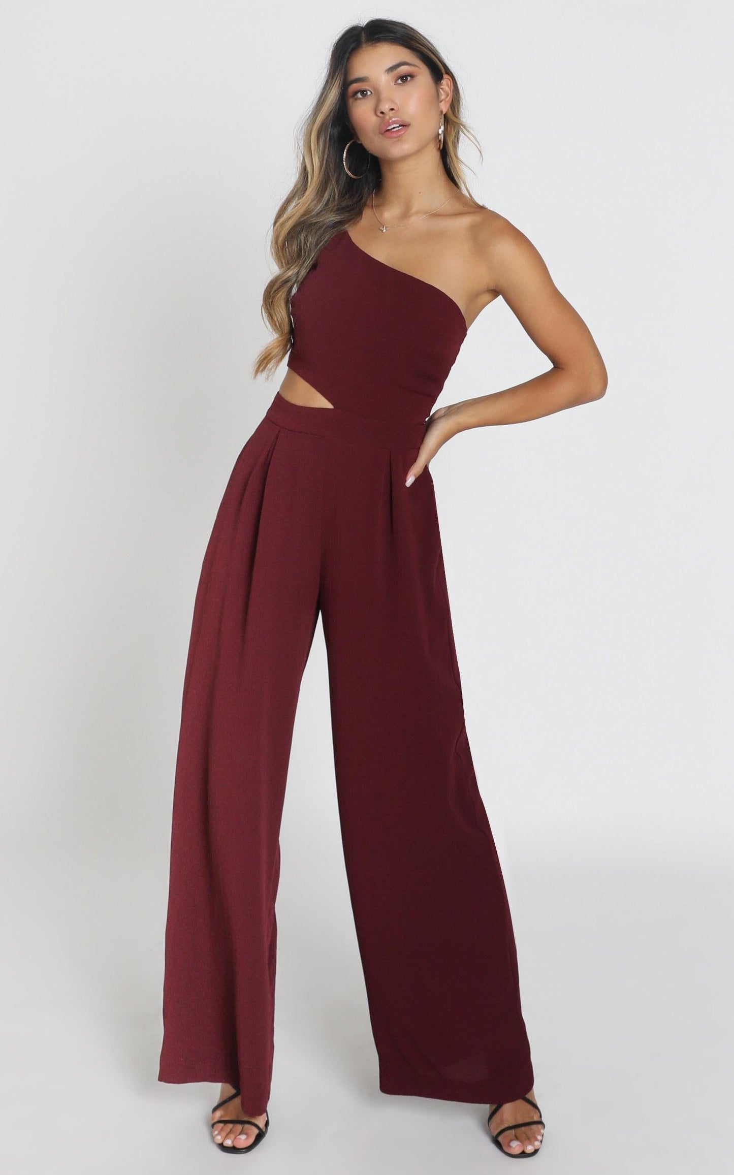 Beautiful Darkness Jumpsuit in Wine
