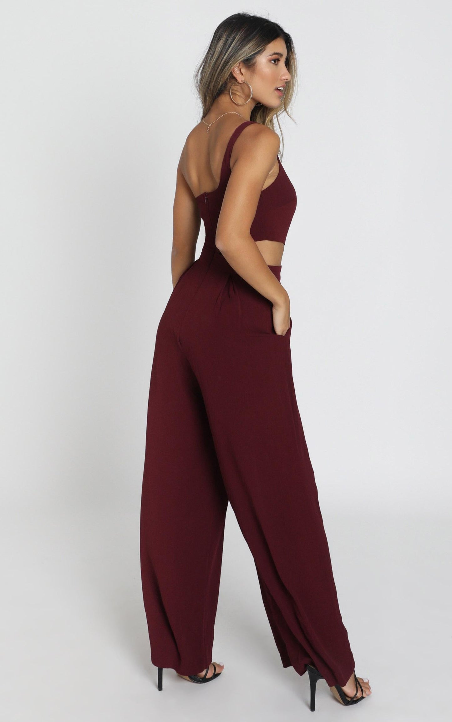 Beautiful Darkness Jumpsuit in Wine