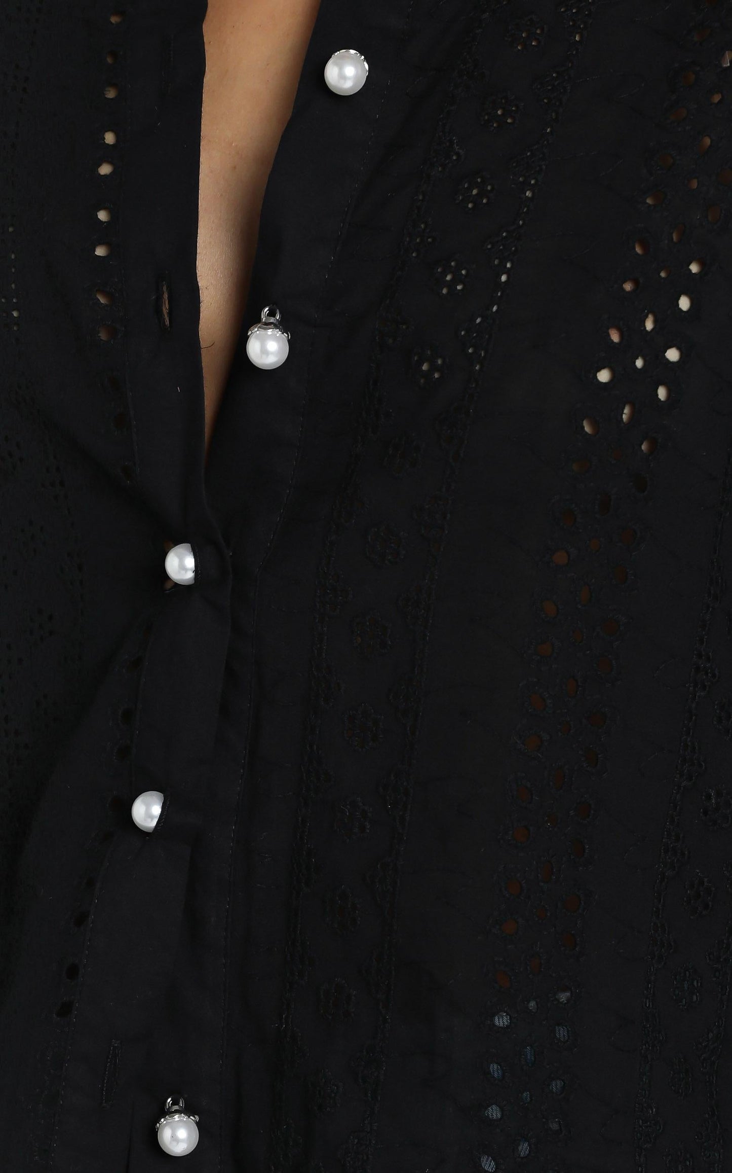 Beautiful Things Embroidery Shirt in Black