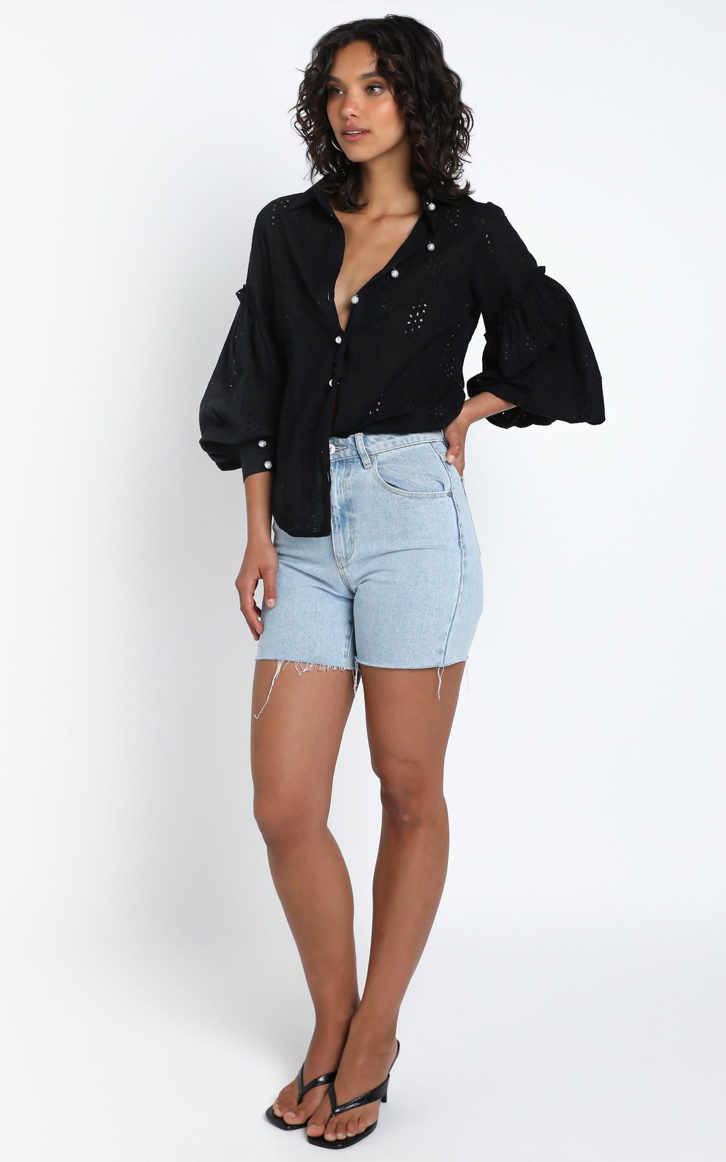 Beautiful Things Embroidery Shirt in Black