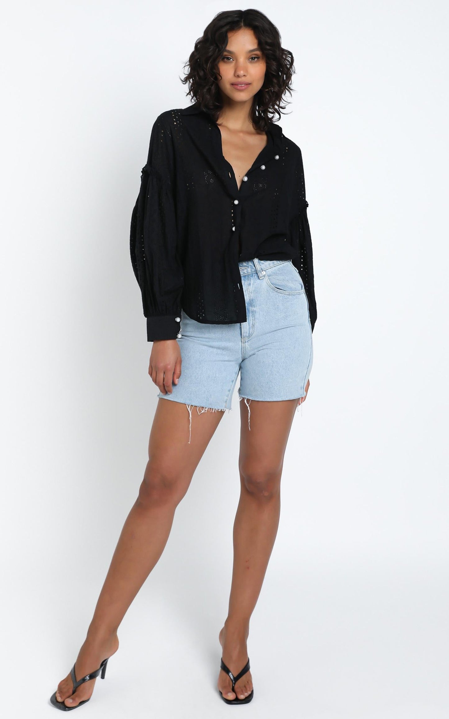 Beautiful Things Embroidery Shirt in Black