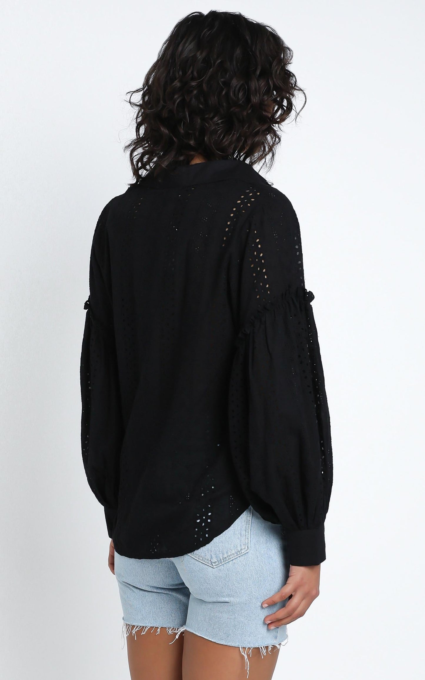 Beautiful Things Embroidery Shirt in Black