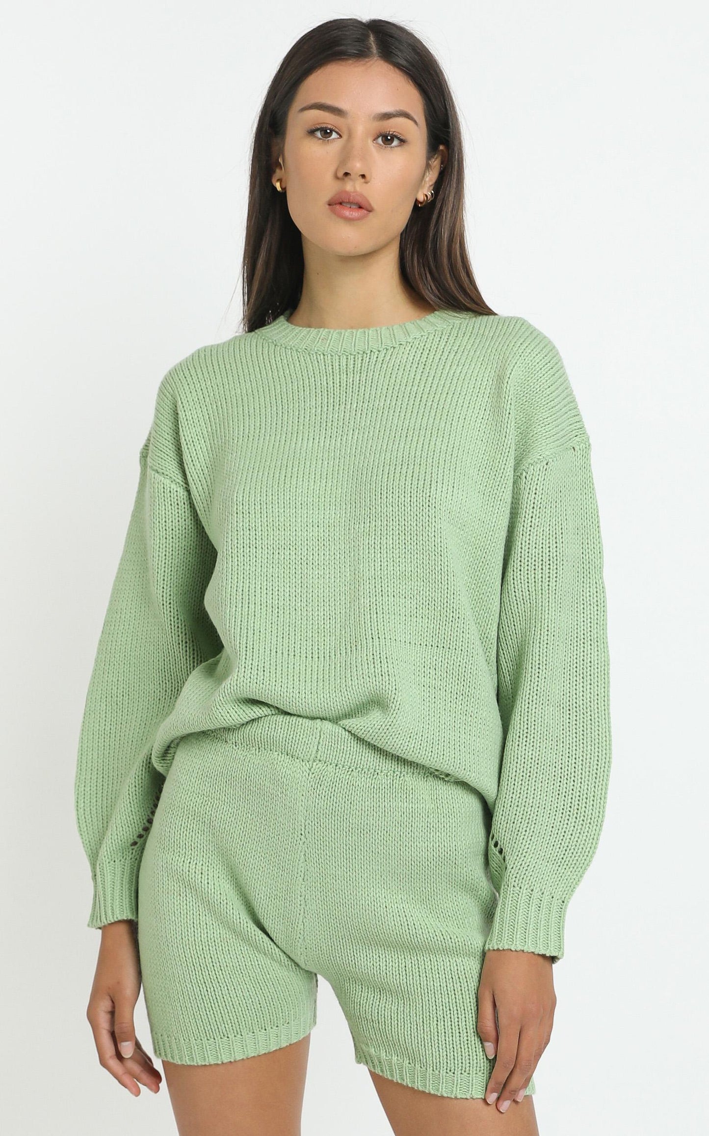 Becca Knit Shorts in Green