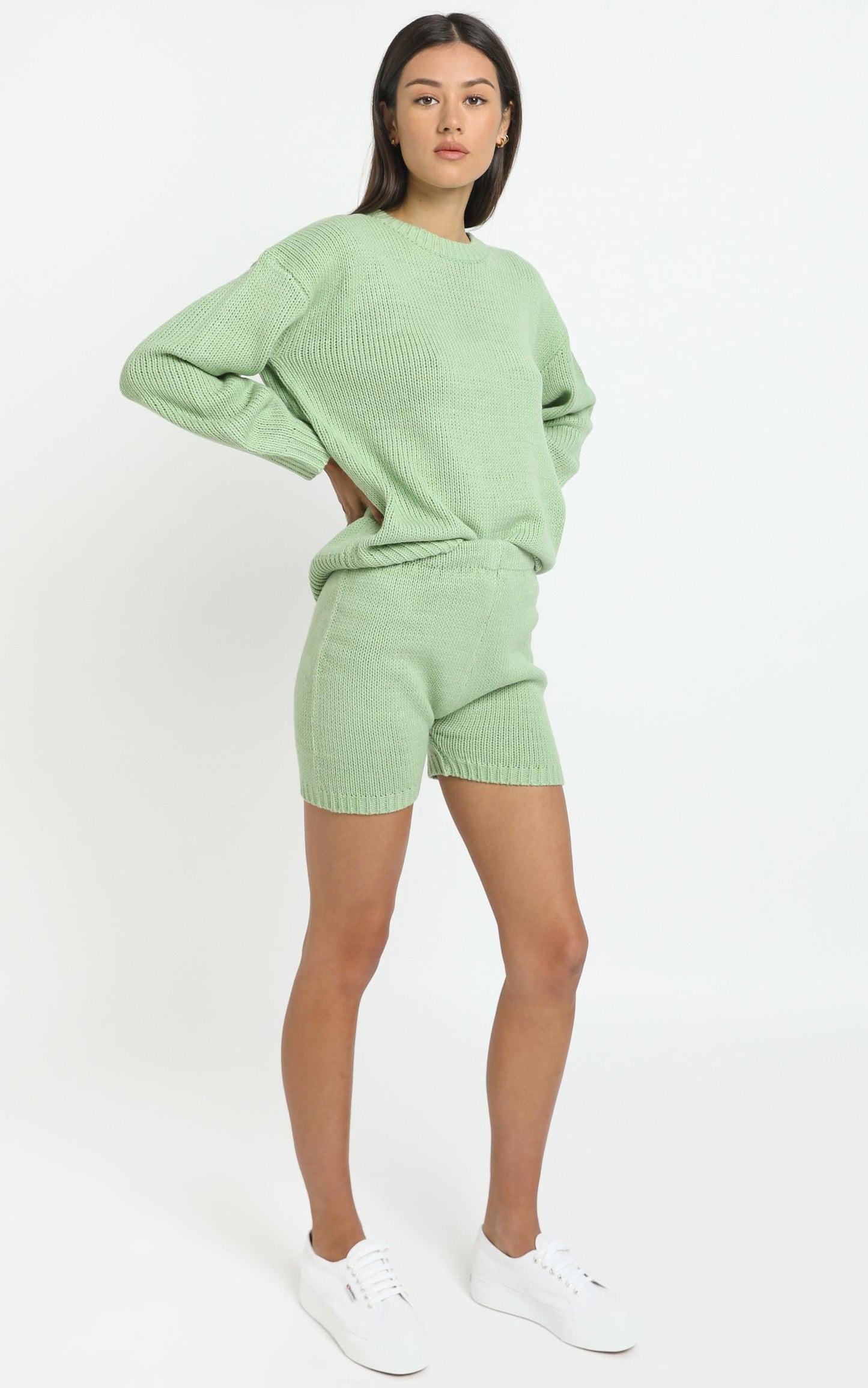 Becca Knit Shorts in Green