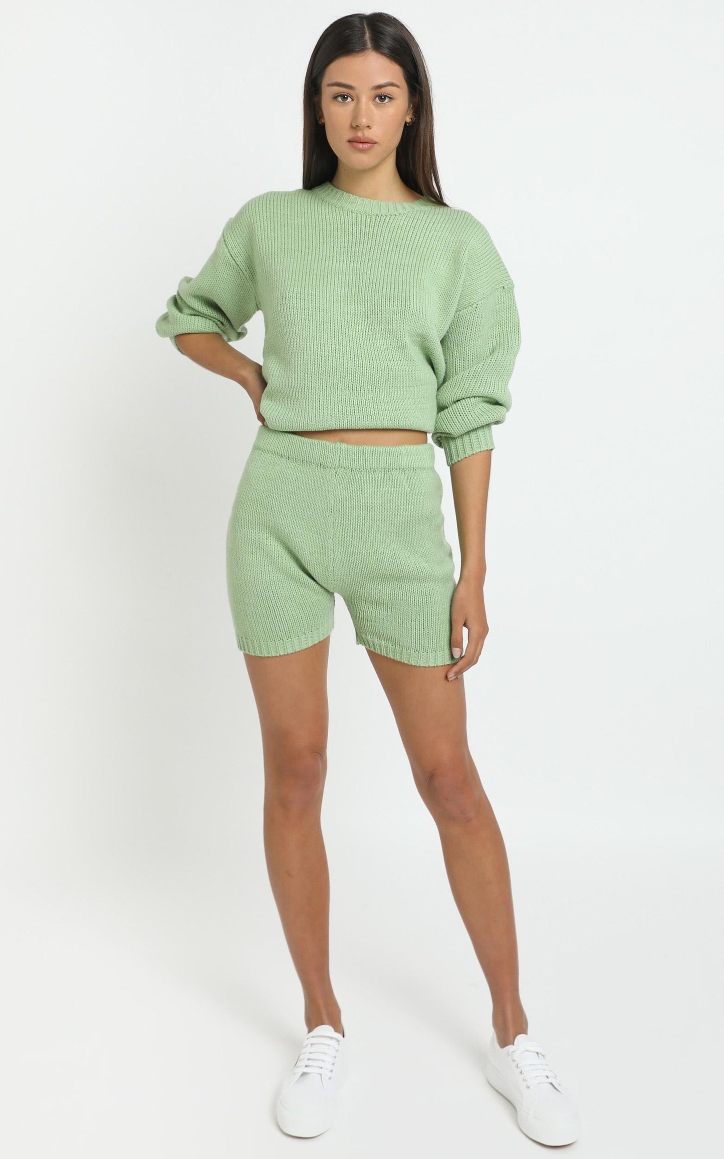 Becca Knit Shorts in Green