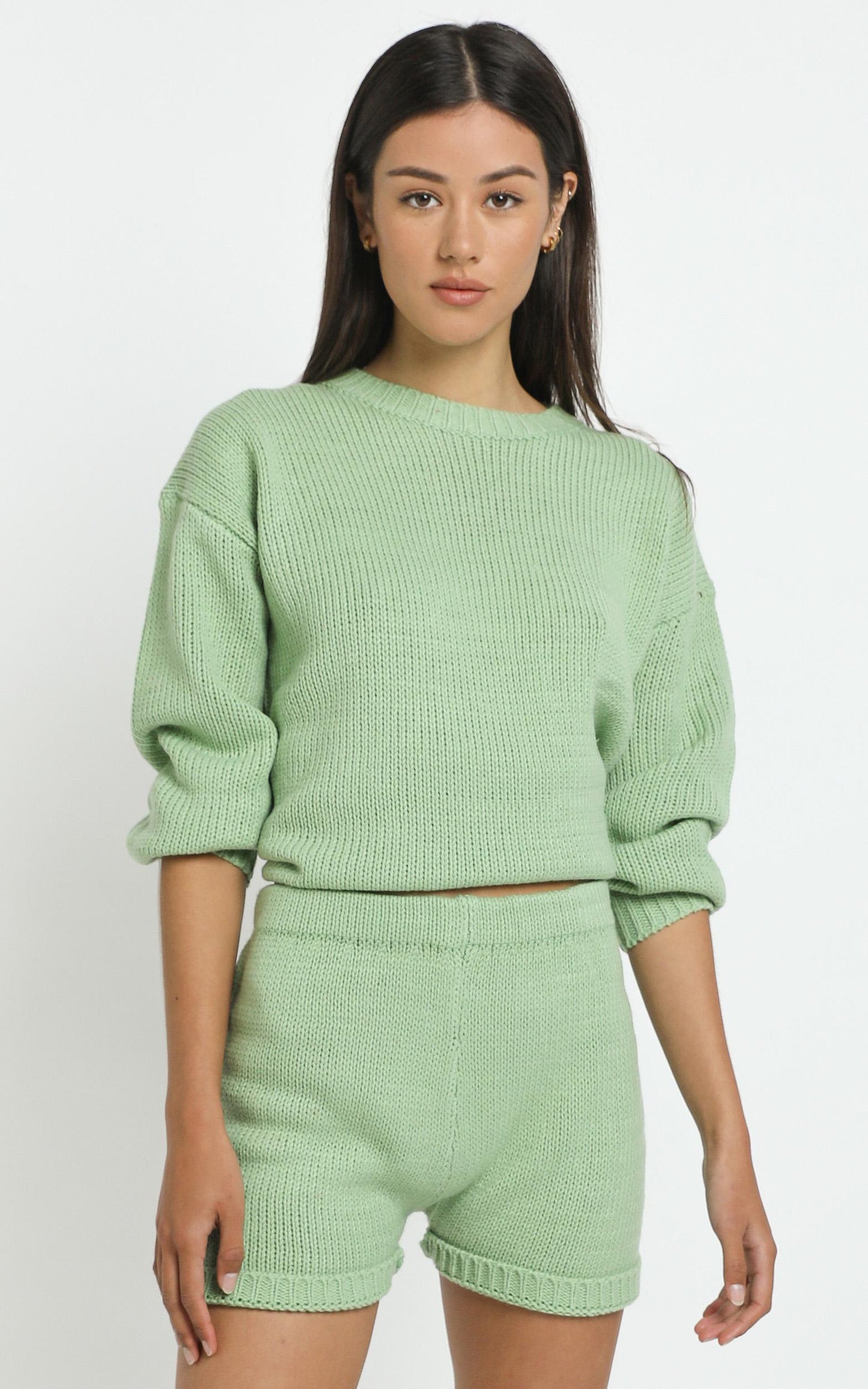 Becca Knit Shorts in Green