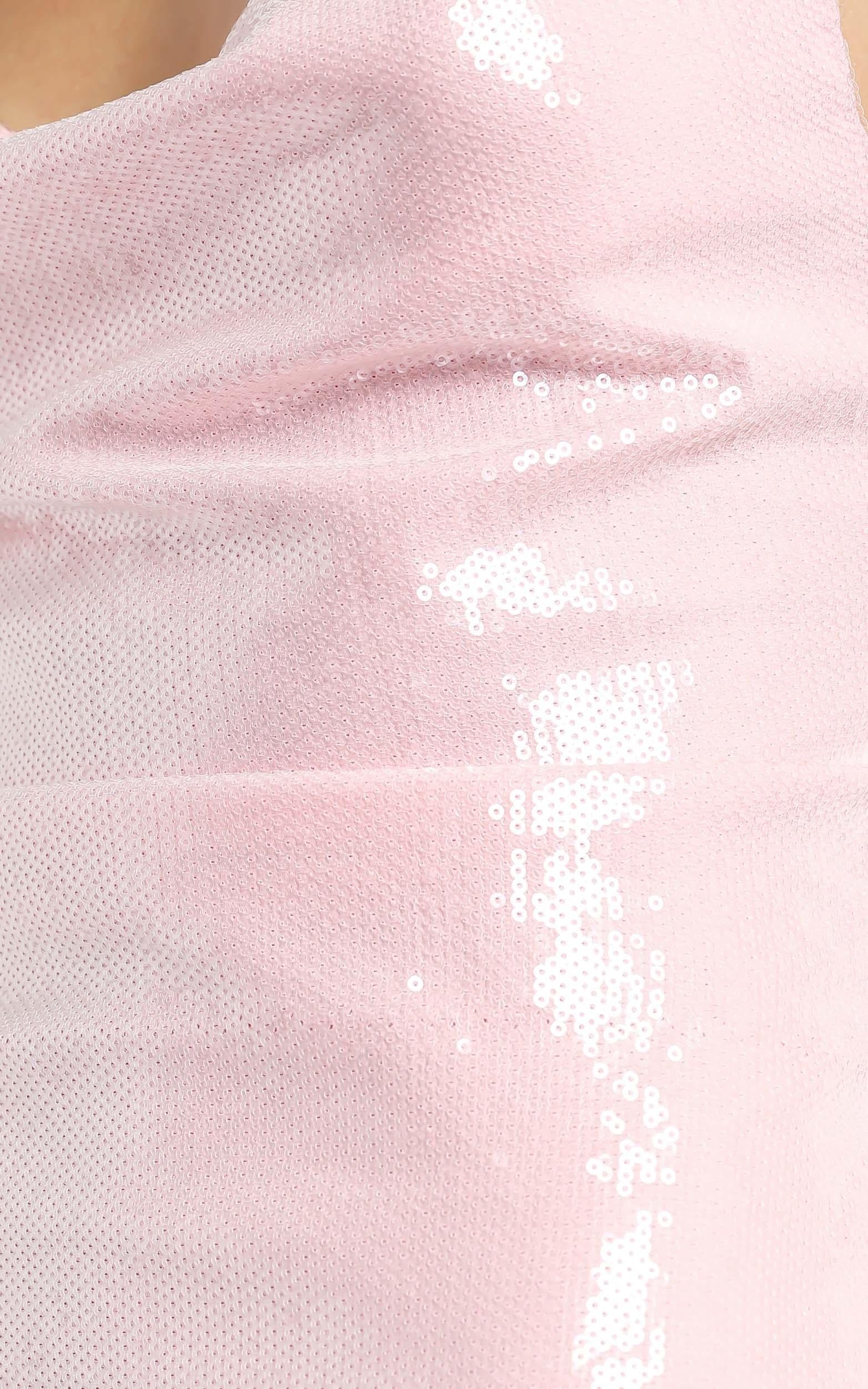 Before Your Time Dress in Pink Sequin