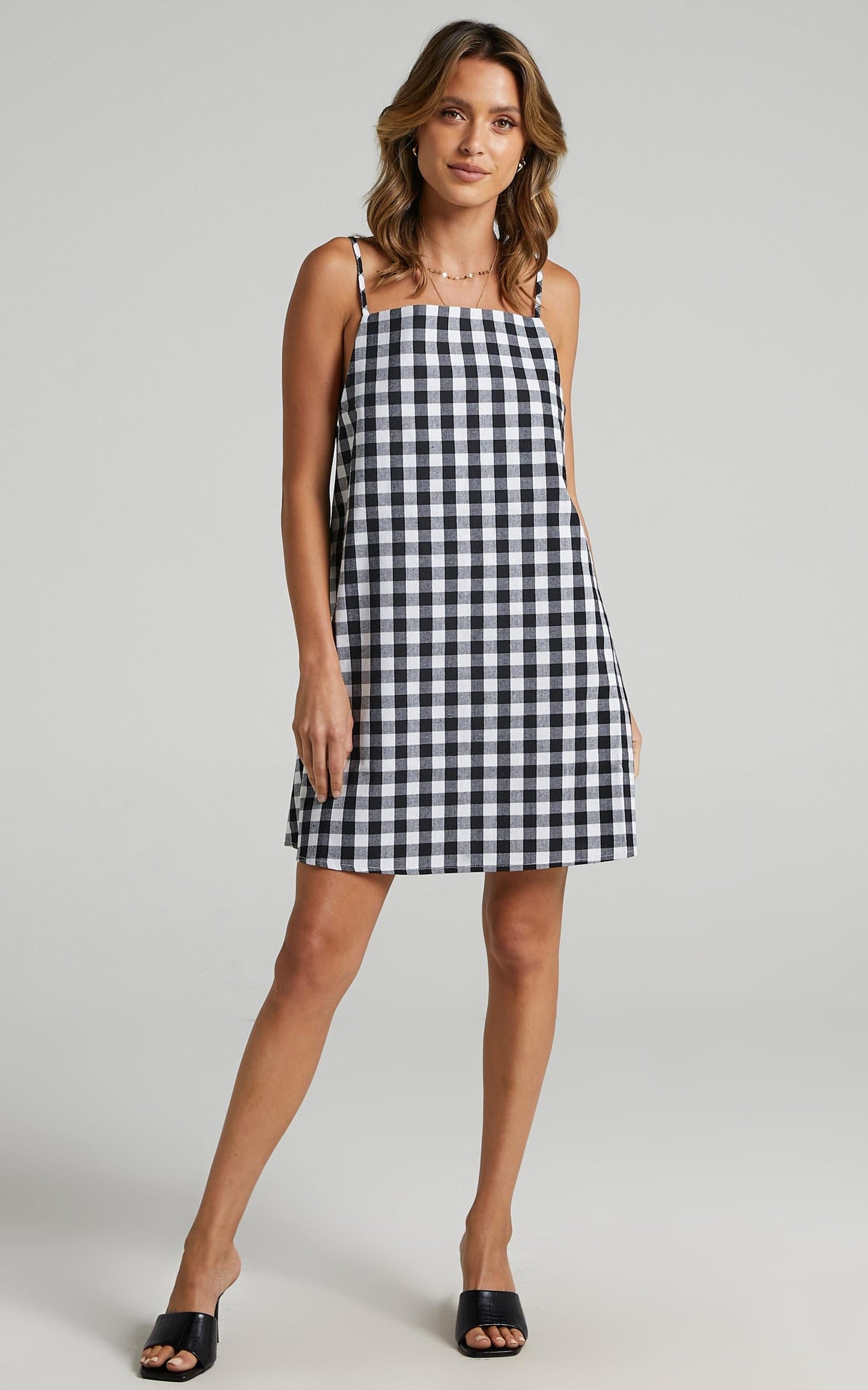 Berlina Dress in Black Check